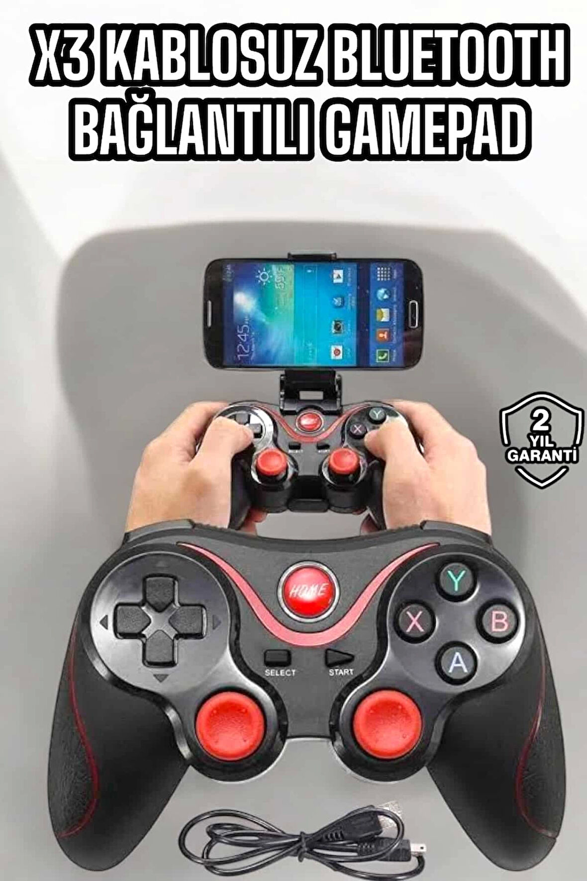 Game Stick Android Uyumlu Gamepad X3 Standlı Oyun Kolu Bluetooth Bağlantılı