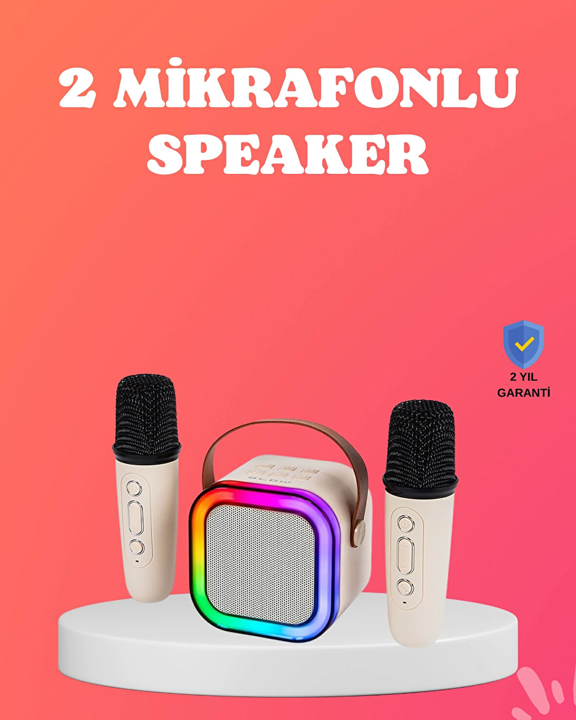 Bluetooth 5.0 Destekli Kablosuz Karaoke Hoparlör