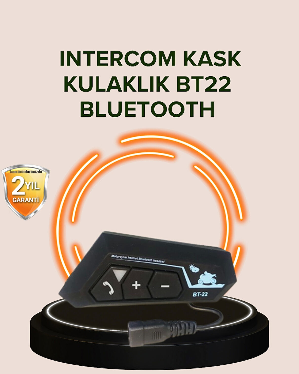 Bluetooth 5.0 Motosiklet Kask Kulaklık Eller Serbest ve Müzik Özellikli