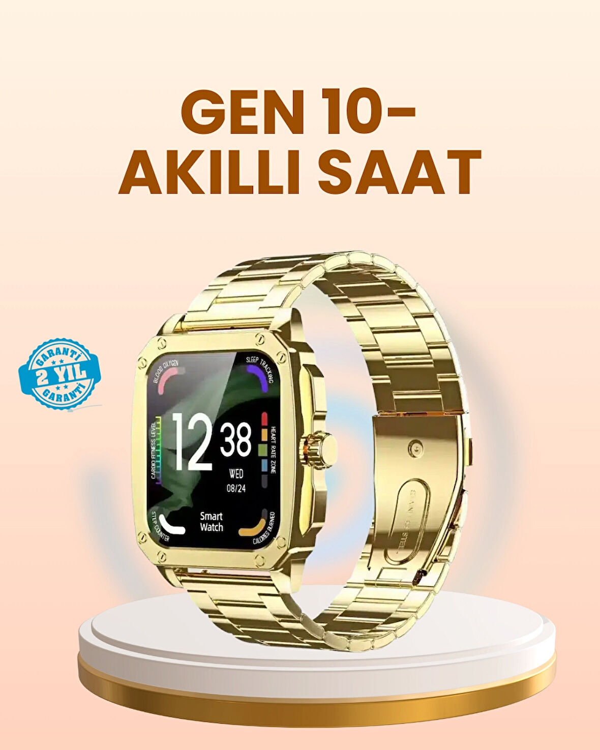 Akıllı Saat Bluetooth Çağrı ve Bildirim Kontrol Sağlık Takipli