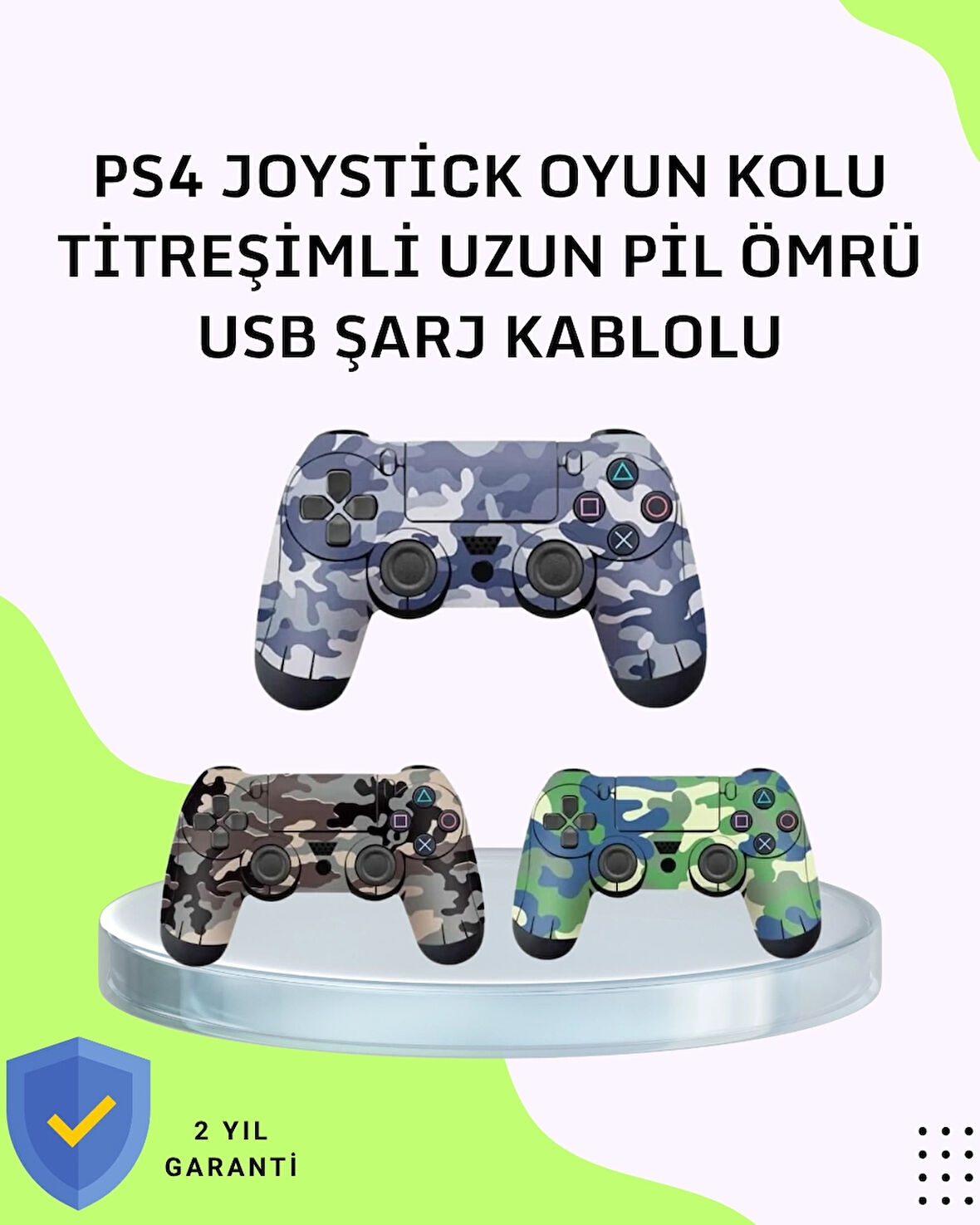 Uzun Pil Ömürlü Oyun Kolu – USB ile Hızlı Şarj Desteği