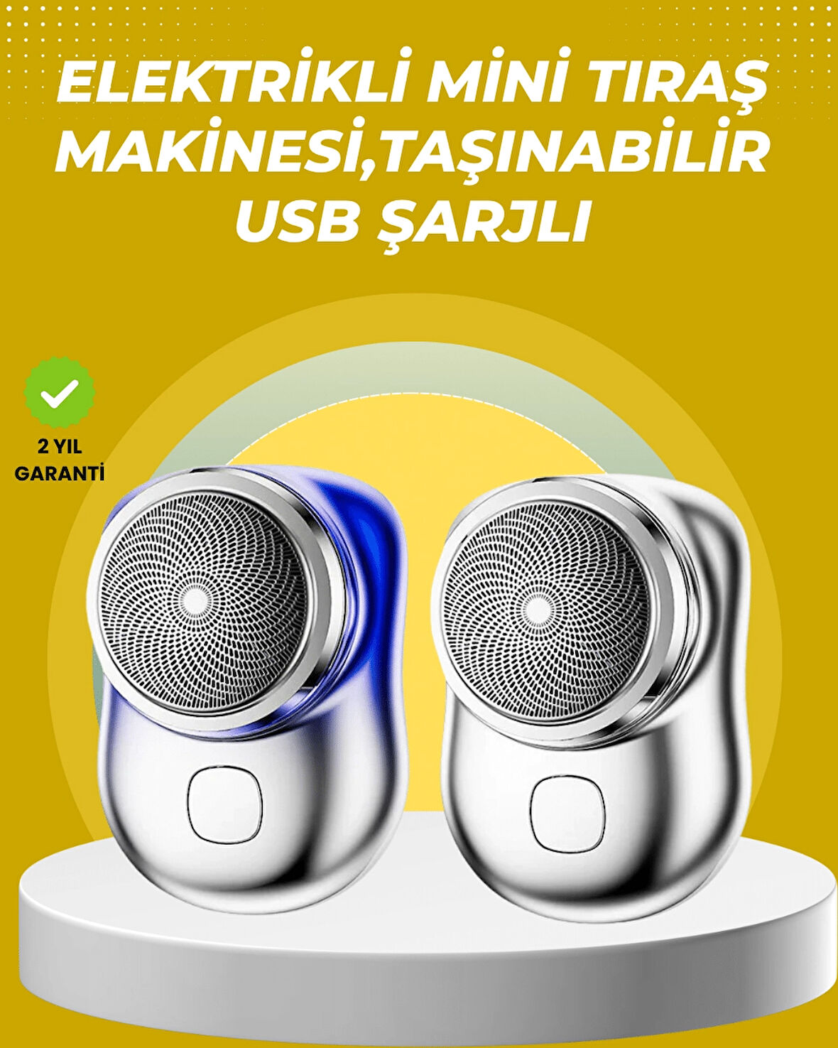 Taşınabilir, cep boyunda, şarjlı elektrikli tıraş makinesi