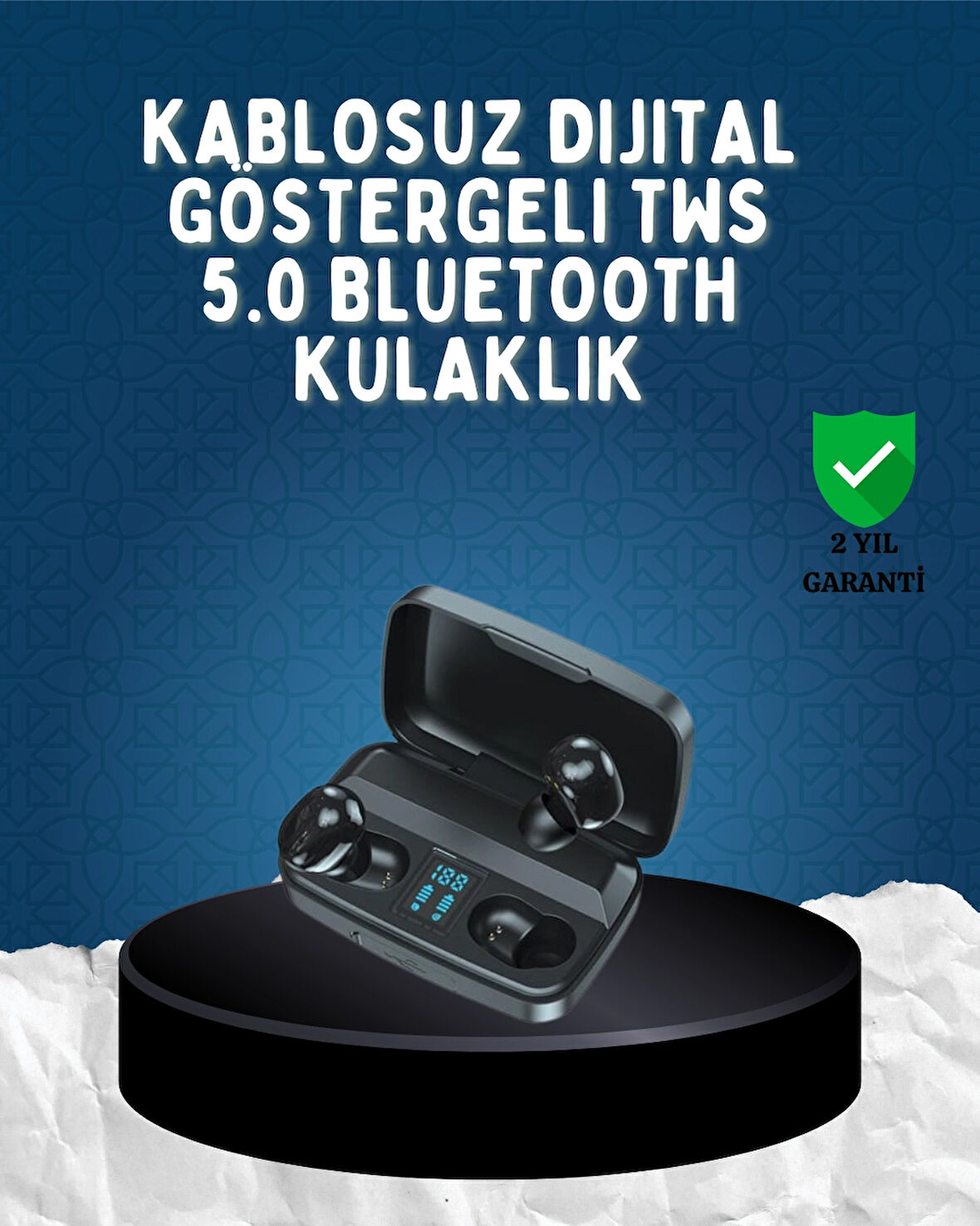 Bluetooth V5.0 Teknolojili Parmak Dokunmatik Kontrol Kulaklık Seti
