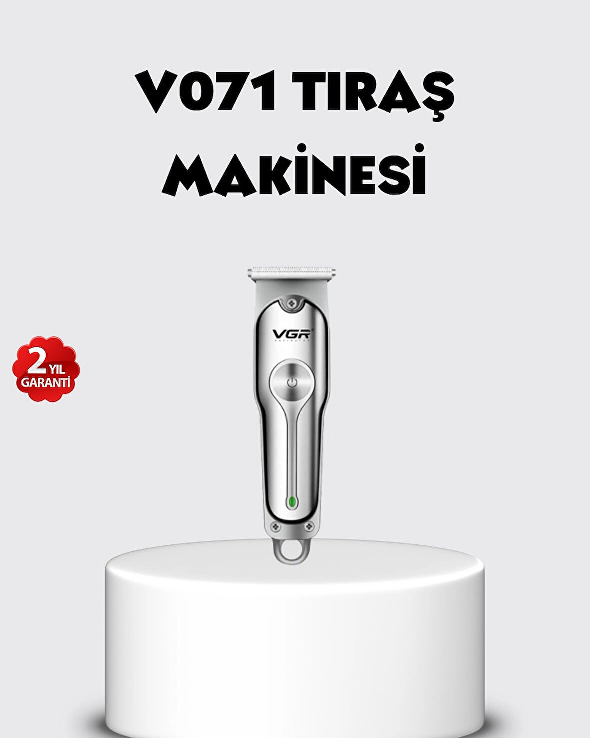 Şarjlı Gümüş Tıraş Makinesi – 3 Farklı Başlıklı, 120 Dakika Çalışma Süreli, Cilt Dostu Erkek Bakım Cihazı