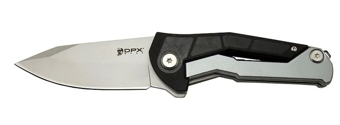 DpxGear Sugga 915B BK Siyah &amp;amp;amp; Beyaz Kamp / Outdoor Çakı 17,5cm - Yarı Otomatik, Kemerlikli, Kutulu