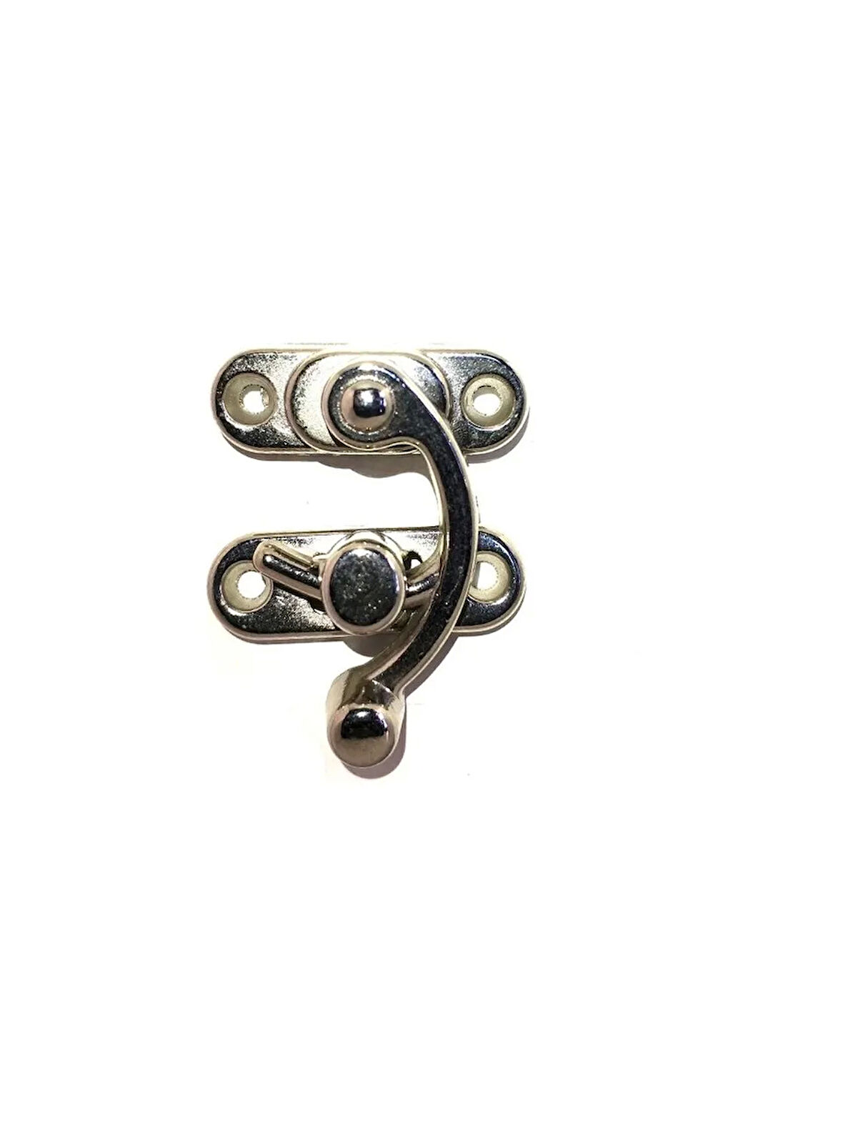 Yay Gözü, Ahşap Kutu Klipsi - Küçük 28x33 mm, Nikel 1 Adet