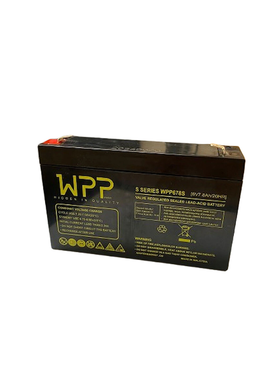 Akülü Araba Aküsü Kuru Tip Bakımsız 6 volt 7 Amper–11—