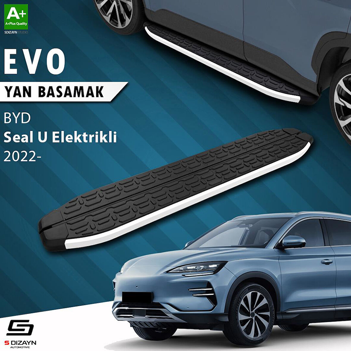 S-Dizayn BYD Seal U Elektrikli Evo Aluminyum Yan Basamak 193 Cm 2022 Üzeri A+ Kalite