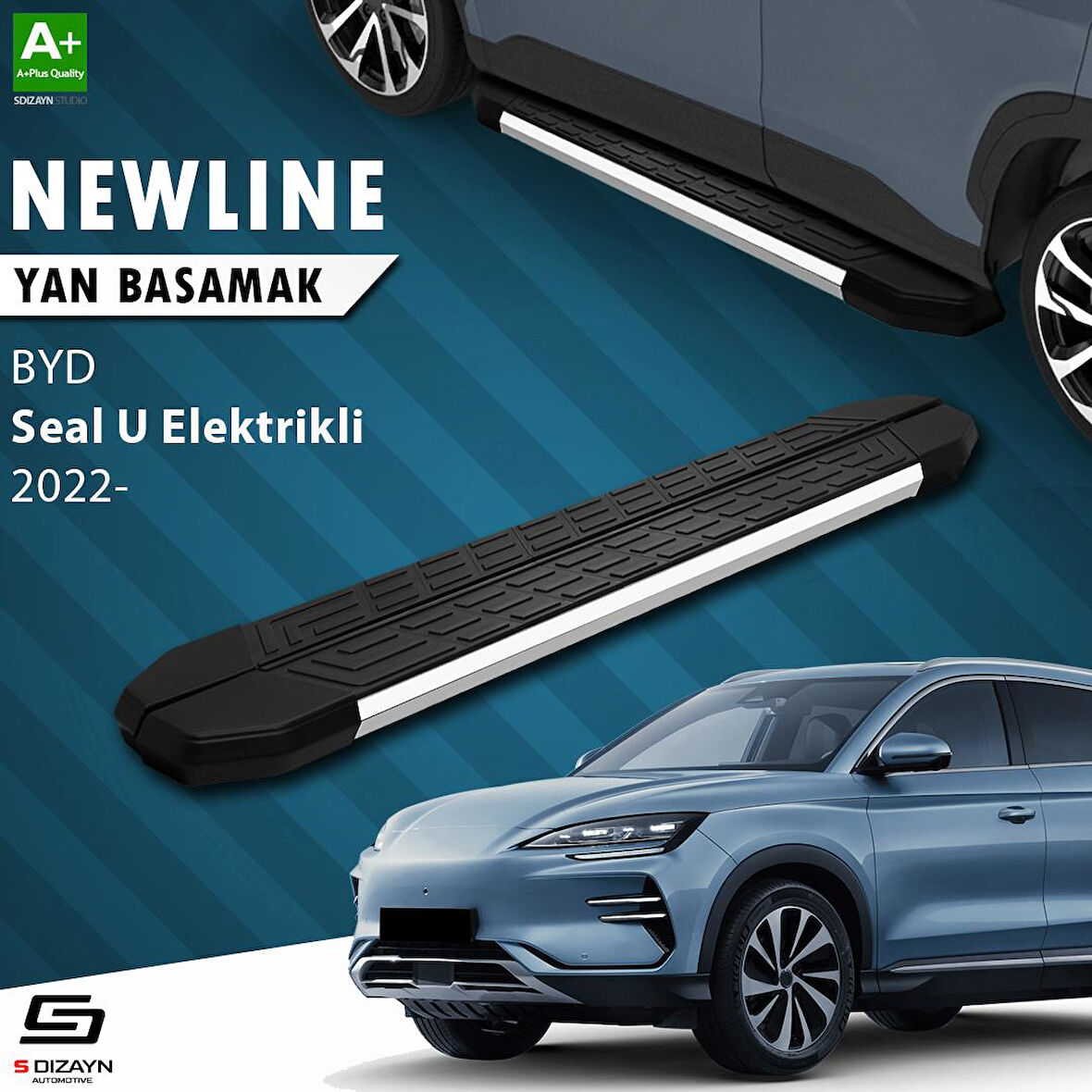 S-Dizayn BYD Seal U Elektrikli NewLine Krom Yan Basamak 193 Cm 2022 Üzeri A+ Kalite