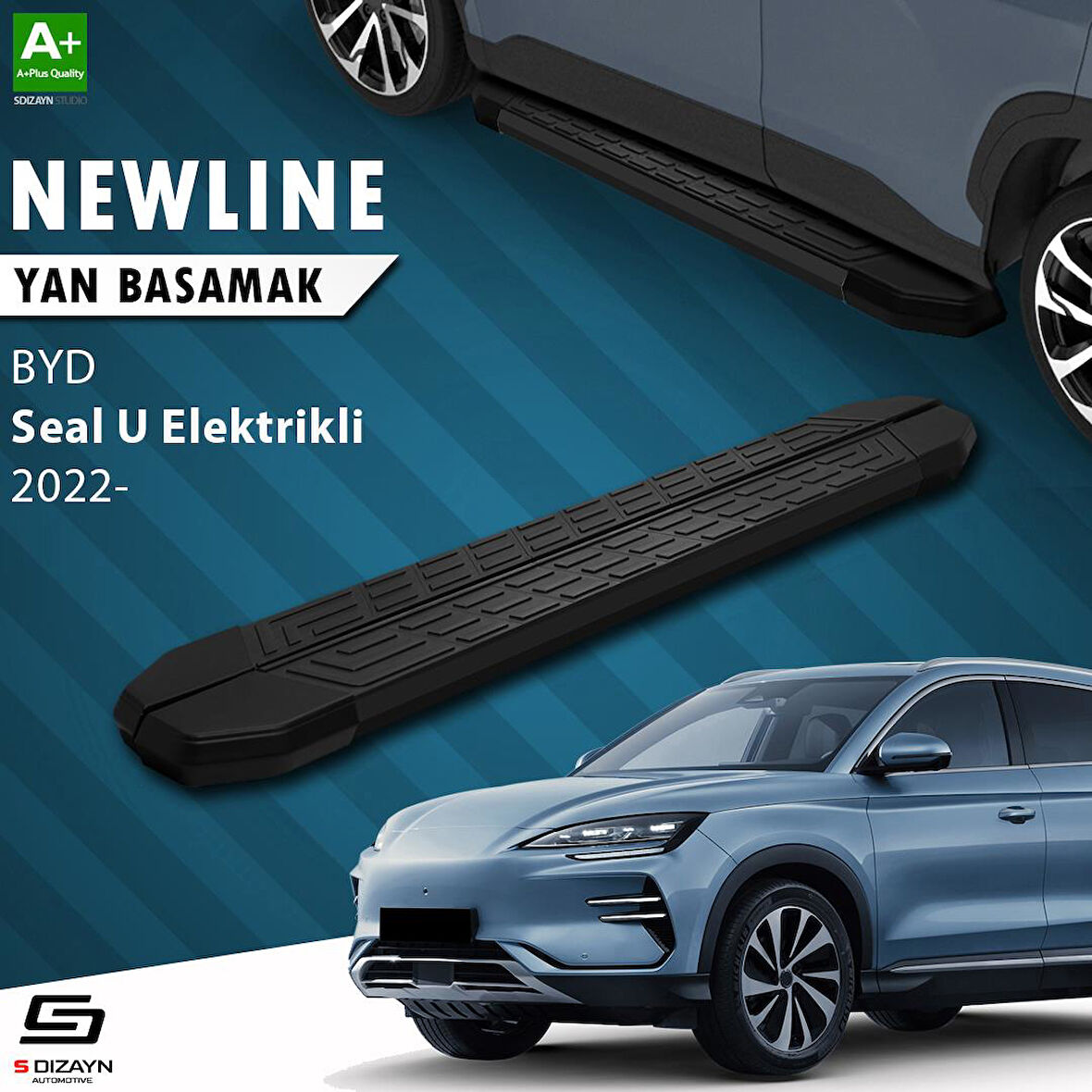 S-Dizayn BYD Seal U Elektrikli NewLine Siyah Yan Basamak 193 Cm 2022 Üzeri A+ Kalite