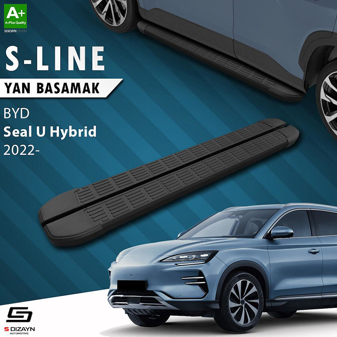 S-Dizayn BYD Seal U Hybrid S-Line Siyah Yan Basamak 193 Cm 2022 Üzeri A+ Kalite