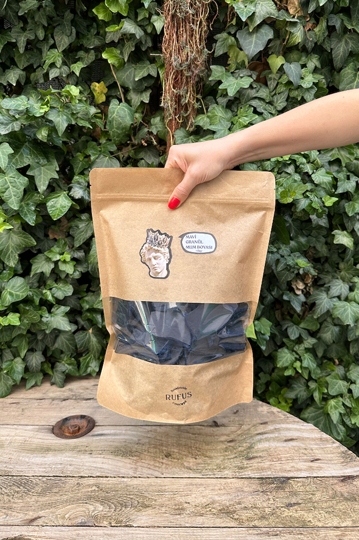 Mavi Granül Mum Boyası 1000gr