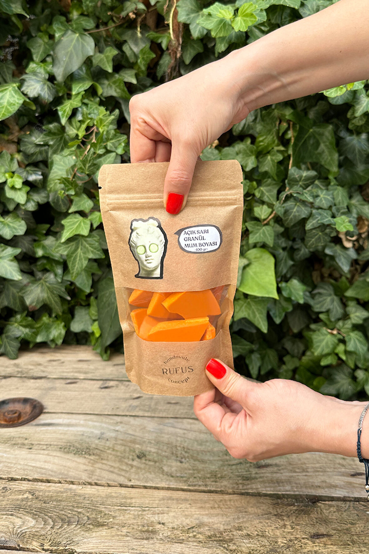 Açık Sarı Granül Mum Boyası 100 gram