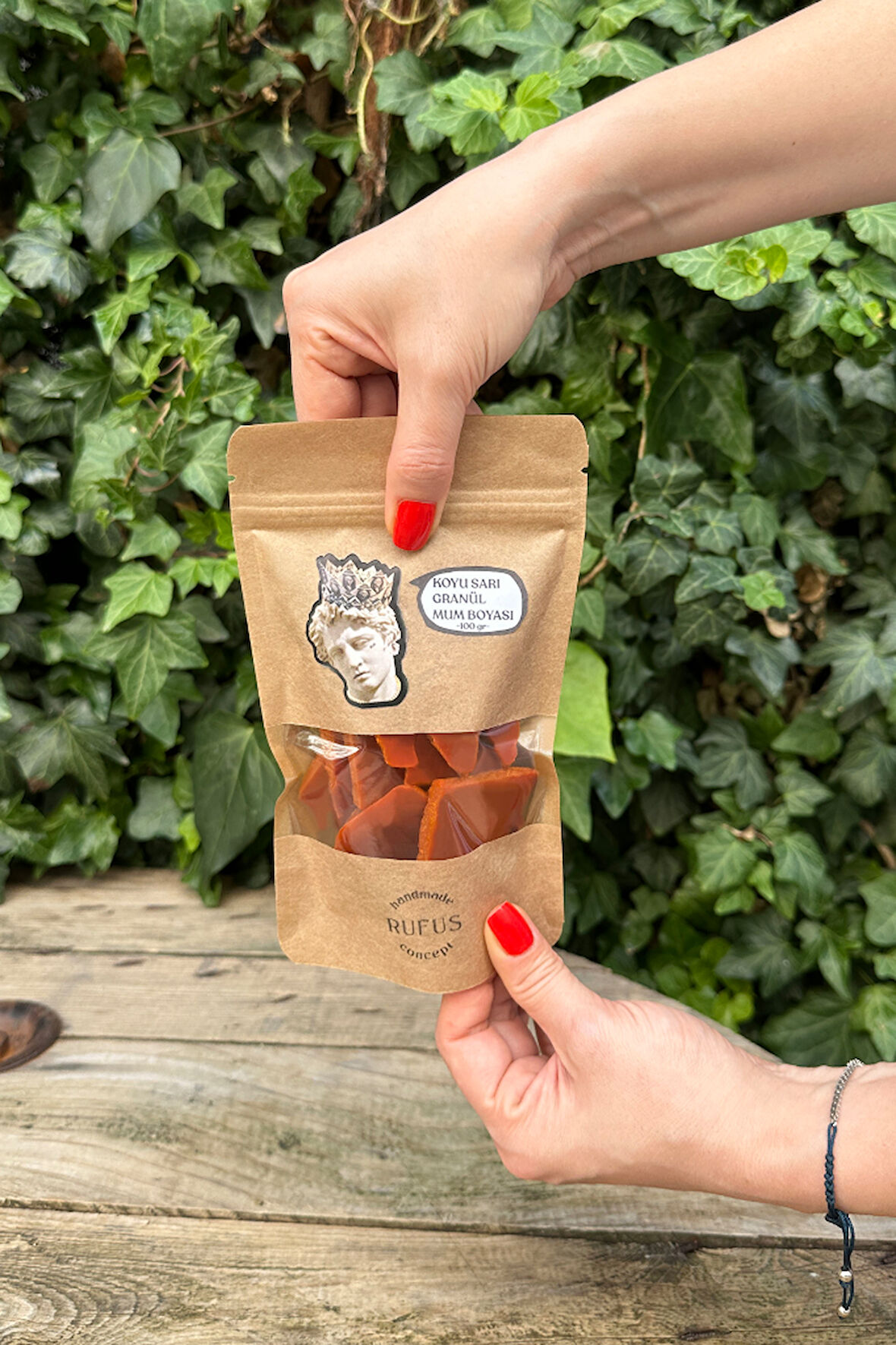 Koyu Sarı Granül Mum Boyası 100 gram