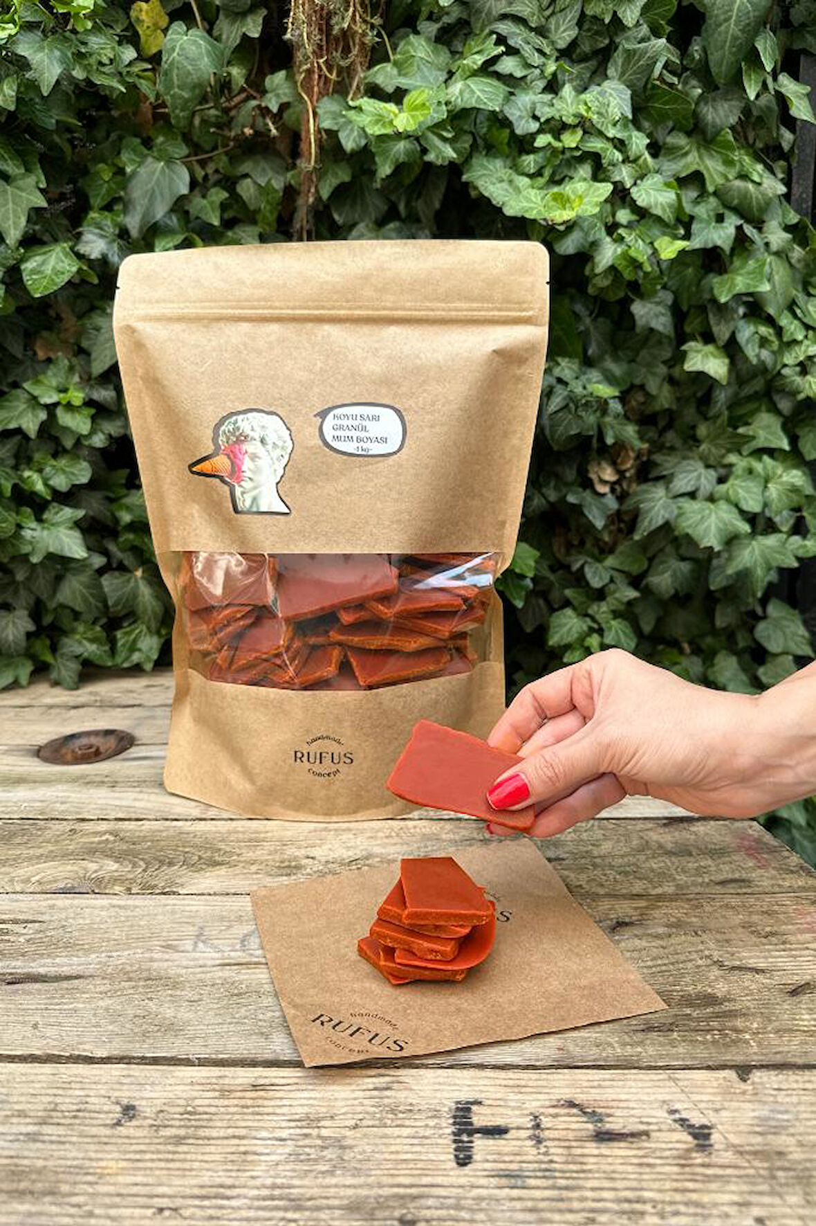 Koyu Sarı Granül Mum Boyası 1000gr