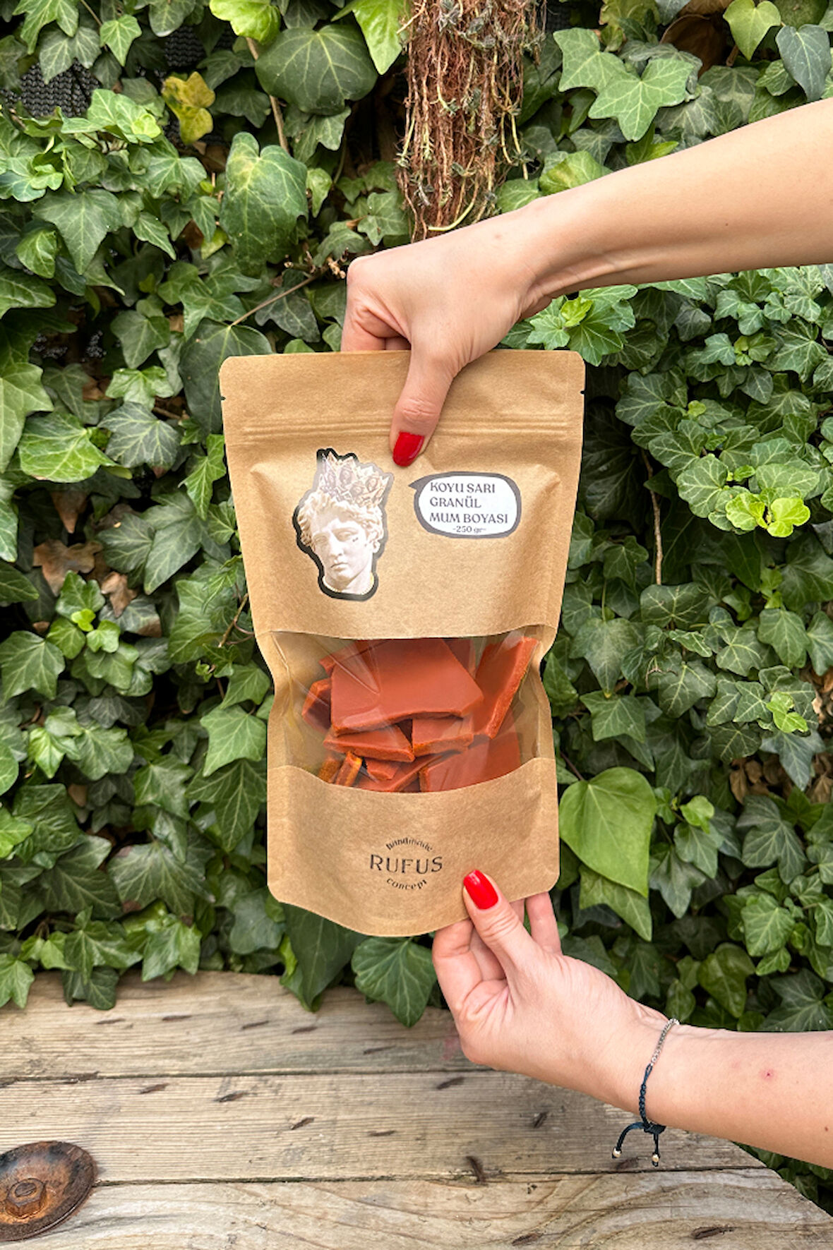 Koyu Sarı Granül Mum Boyası 250 gr