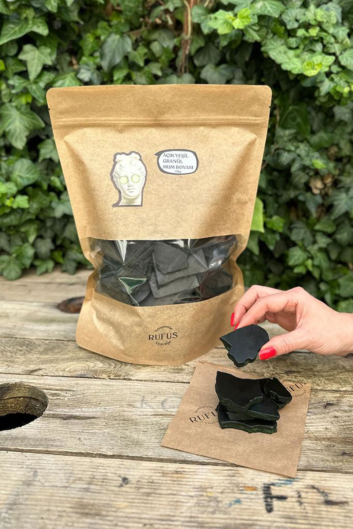 Açık Yeşil Granül Mum Boyası 1000gr