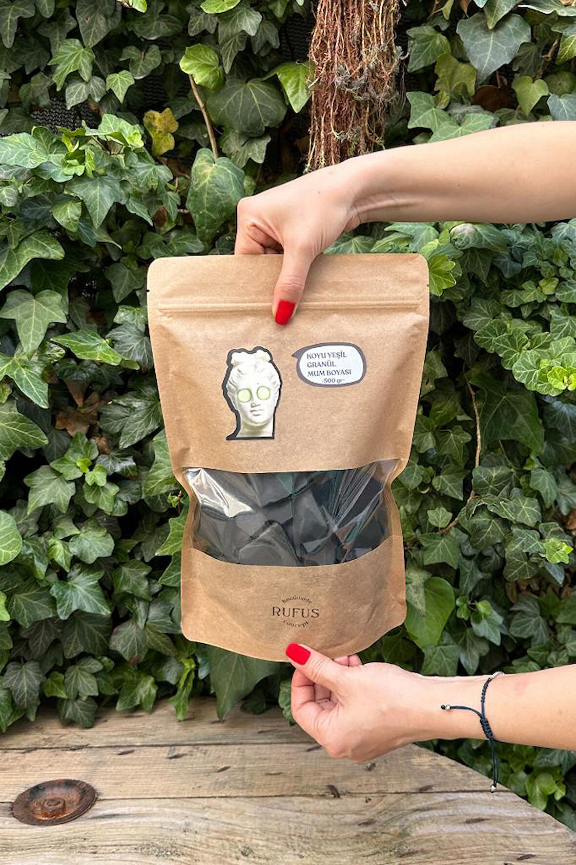 Koyu Yeşil Granül Mum Boyası 500 gr