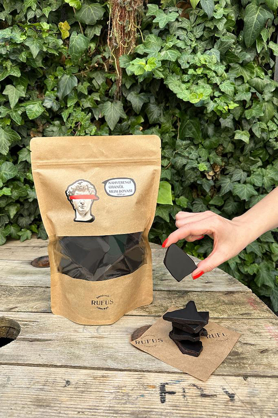 Kahverengi Granül Mum Boyası 500gr