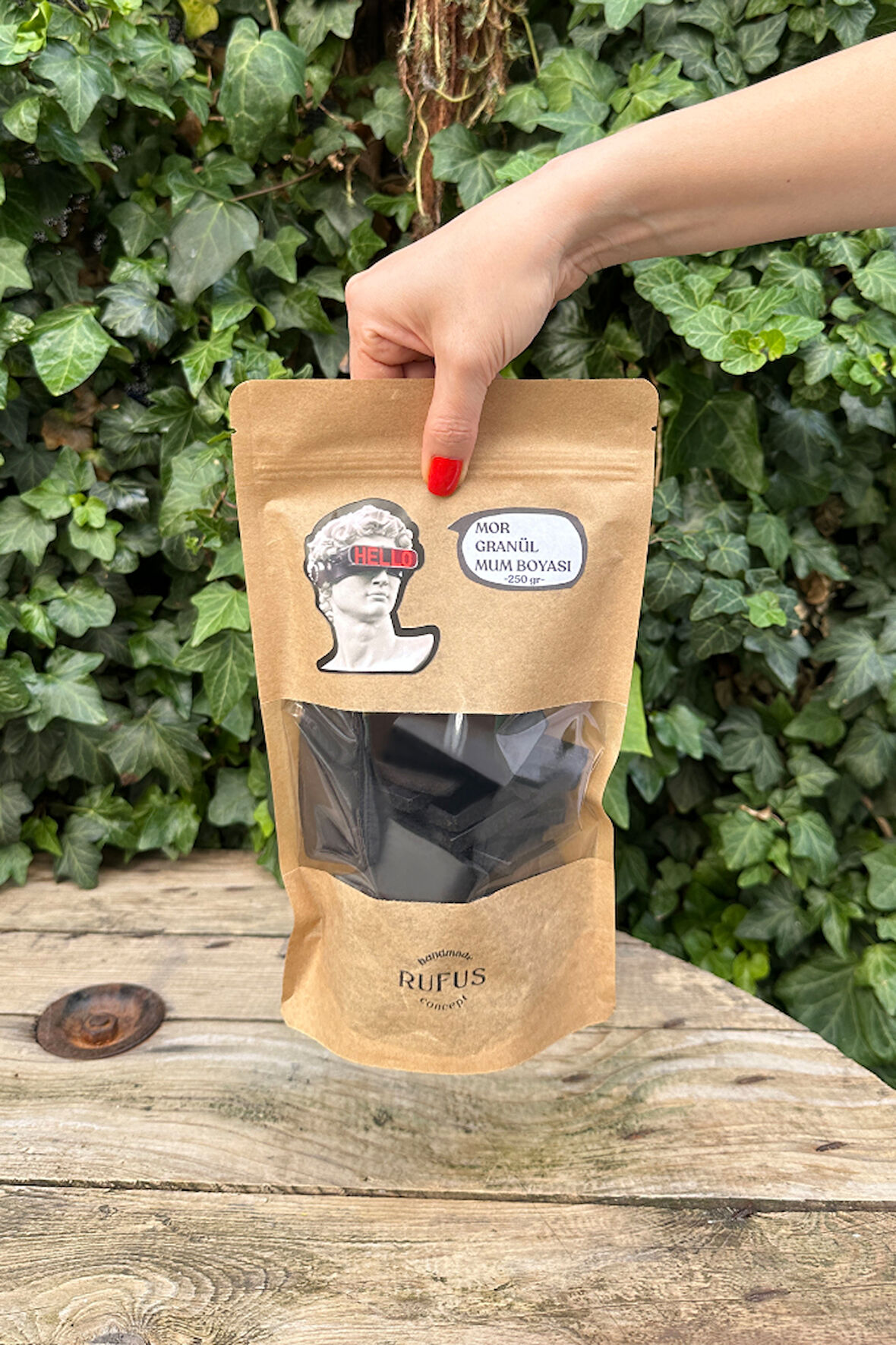 Mor Granül Mum Boyası 250 gr