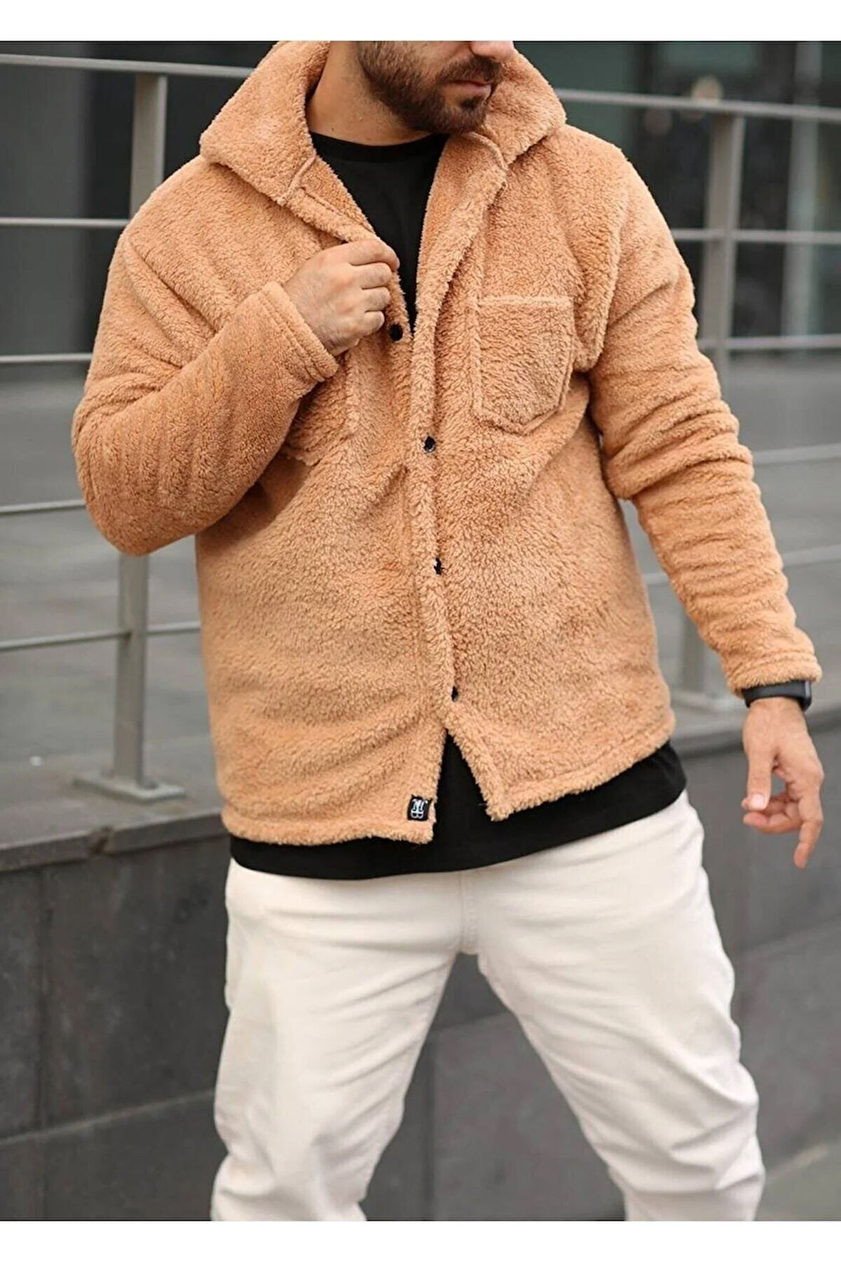 Unisex Peluş Polar Hırka Ceket