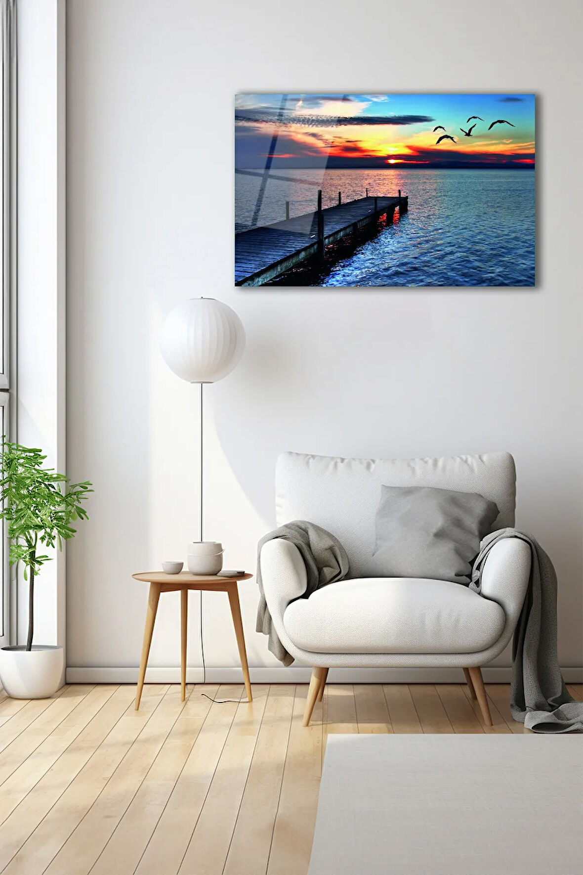 Dekoratif Duvar Tablosu Temperli Cam Tablo 72 x 46 cm