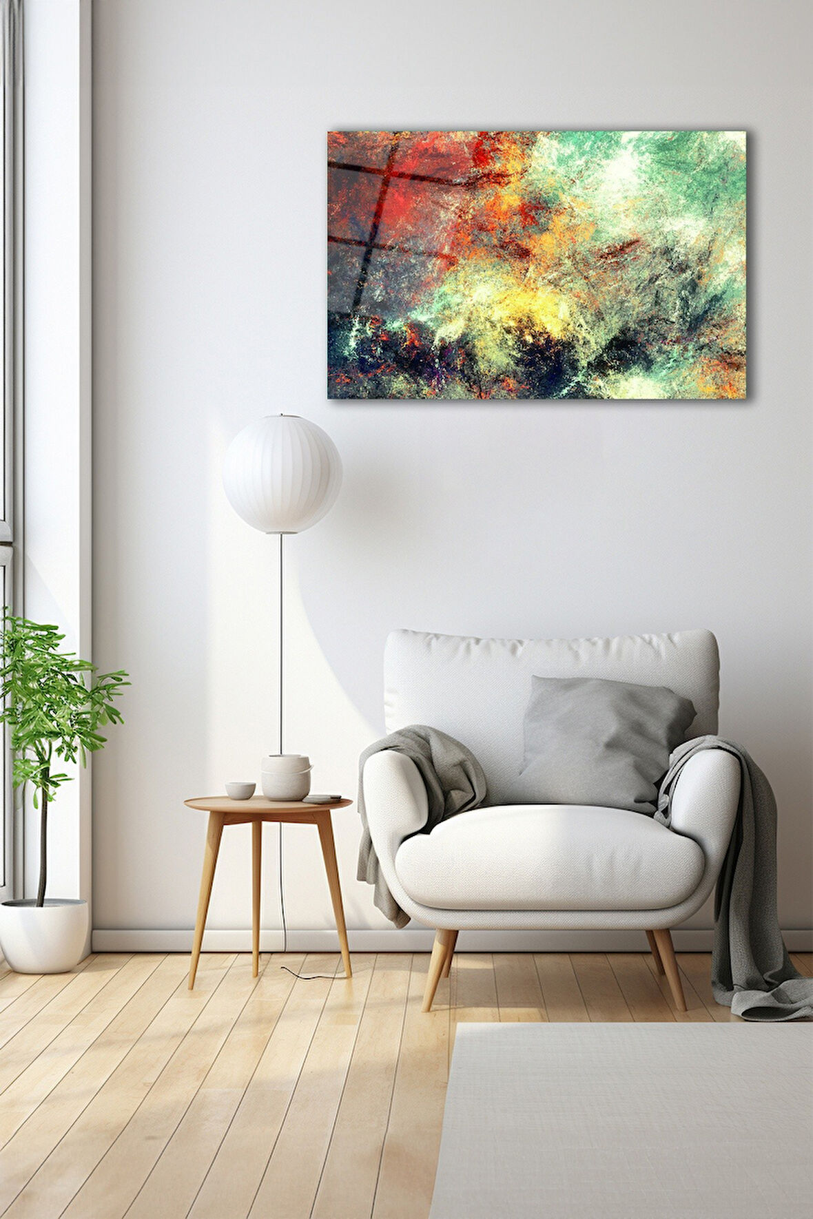 Dekoratif Duvar Tablosu Temperli Cam Tablo 72 x 46 cm