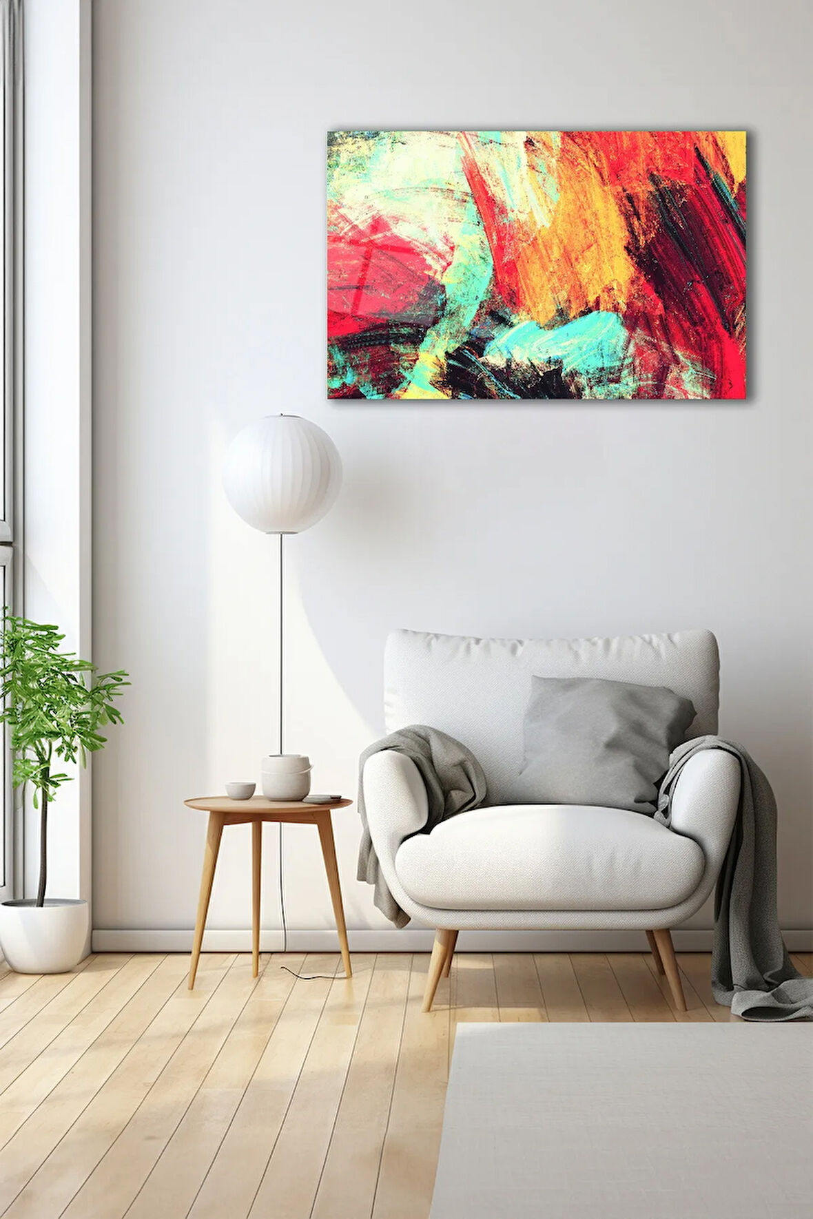 Dekoratif Duvar Tablosu Temperli Cam Tablo 72 x 46 cm