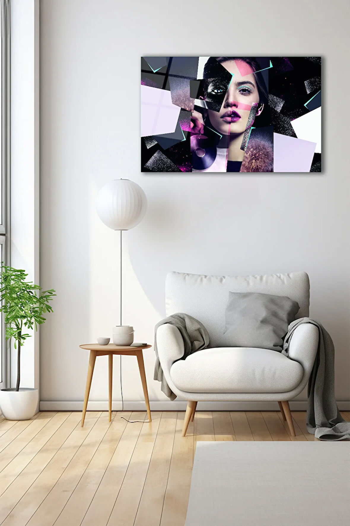 Dekoratif Duvar Tablosu Temperli Cam Tablo 72 x 46 cm