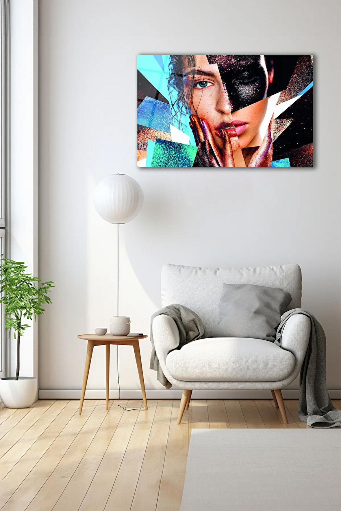 Dekoratif Duvar Tablosu Temperli Cam Tablo 72 x 46 cm