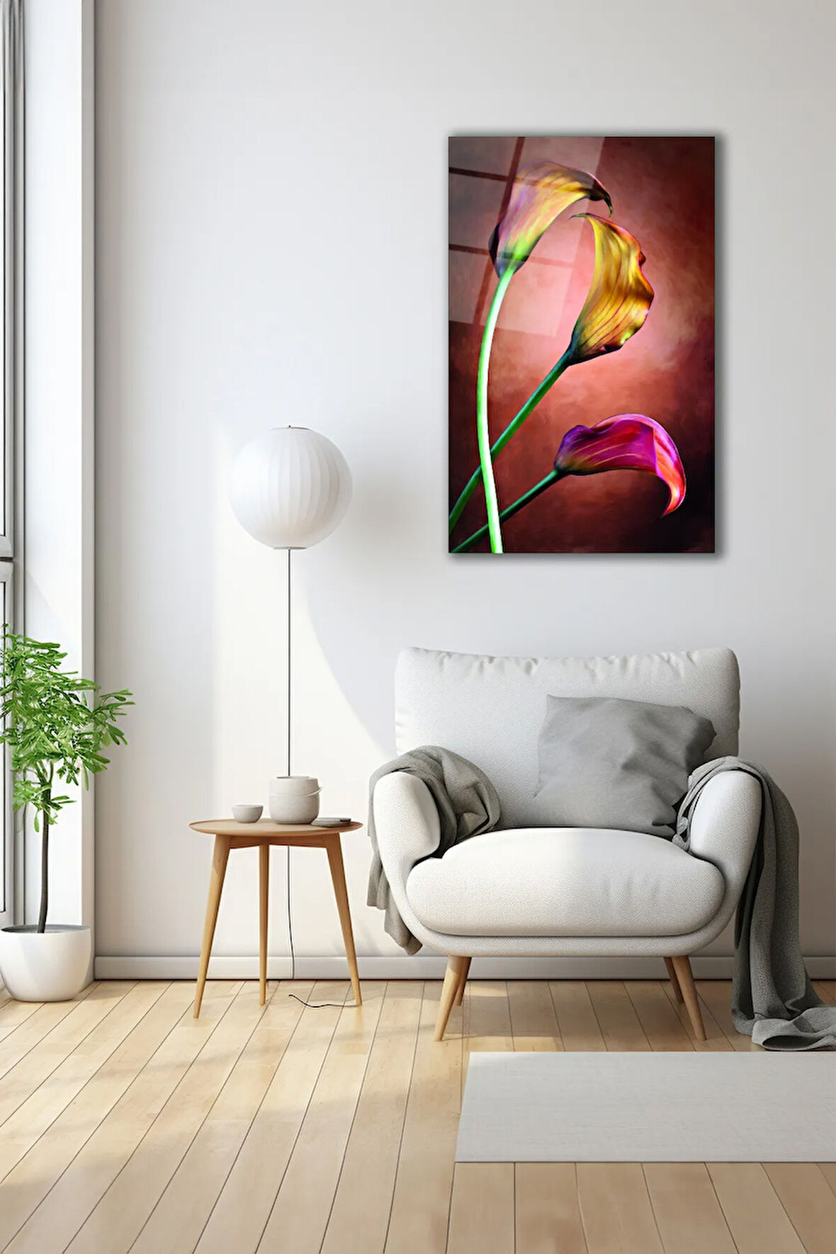 Dekoratif Duvar Tablosu Temperli Cam Tablo 72 x 46 cm