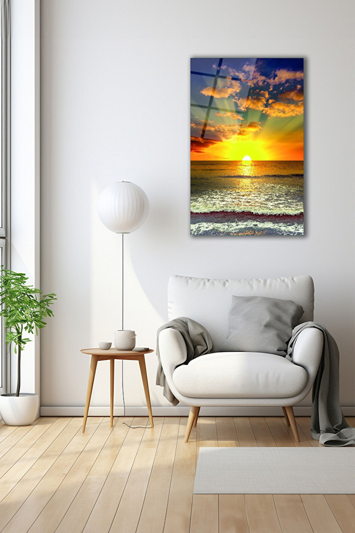 Dekoratif Duvar Tablosu Temperli Cam Tablo 72 x 46 cm