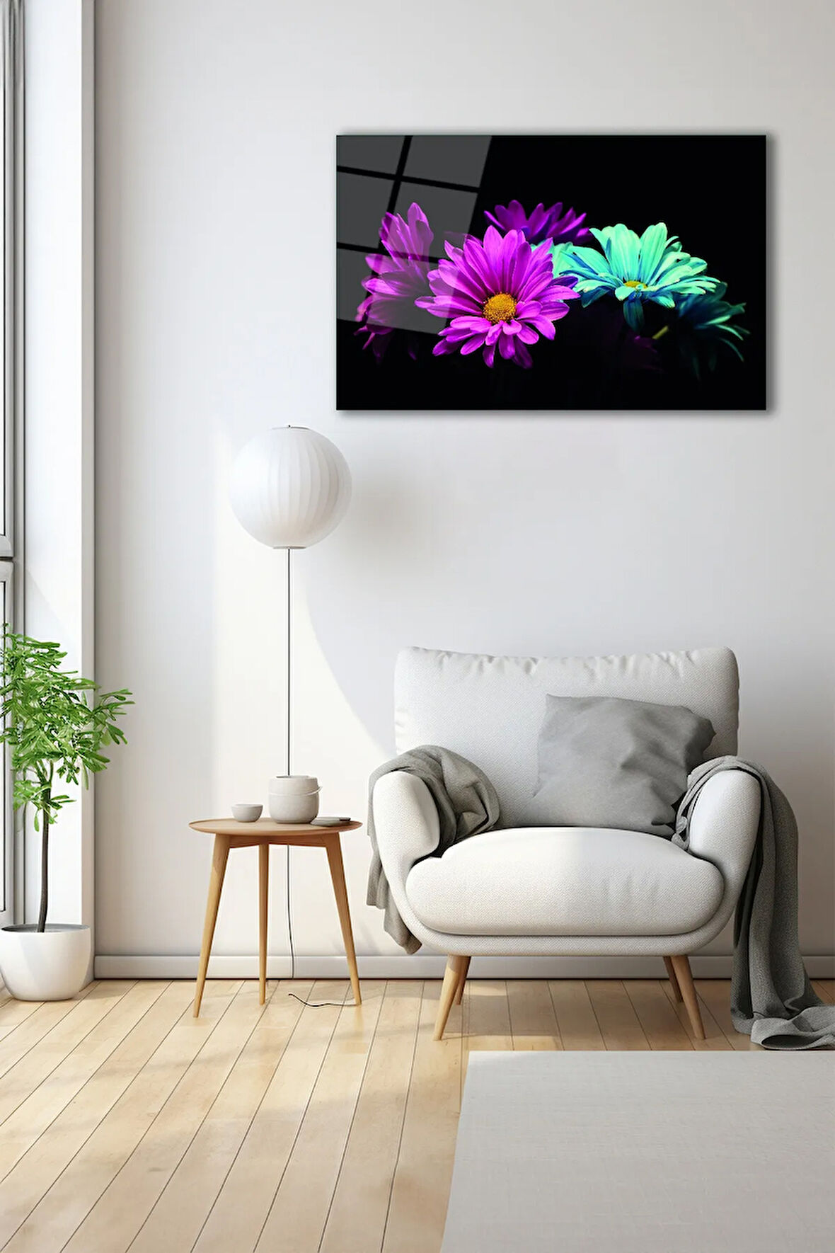 Dekoratif Duvar Tablosu Temperli Cam Tablo 72 x 46 cm