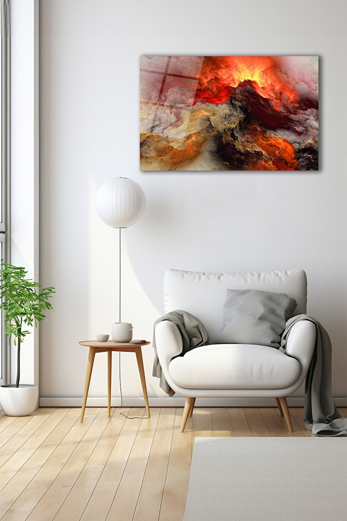 Dekoratif Duvar Tablosu Temperli Cam Tablo 72 x 46 cm