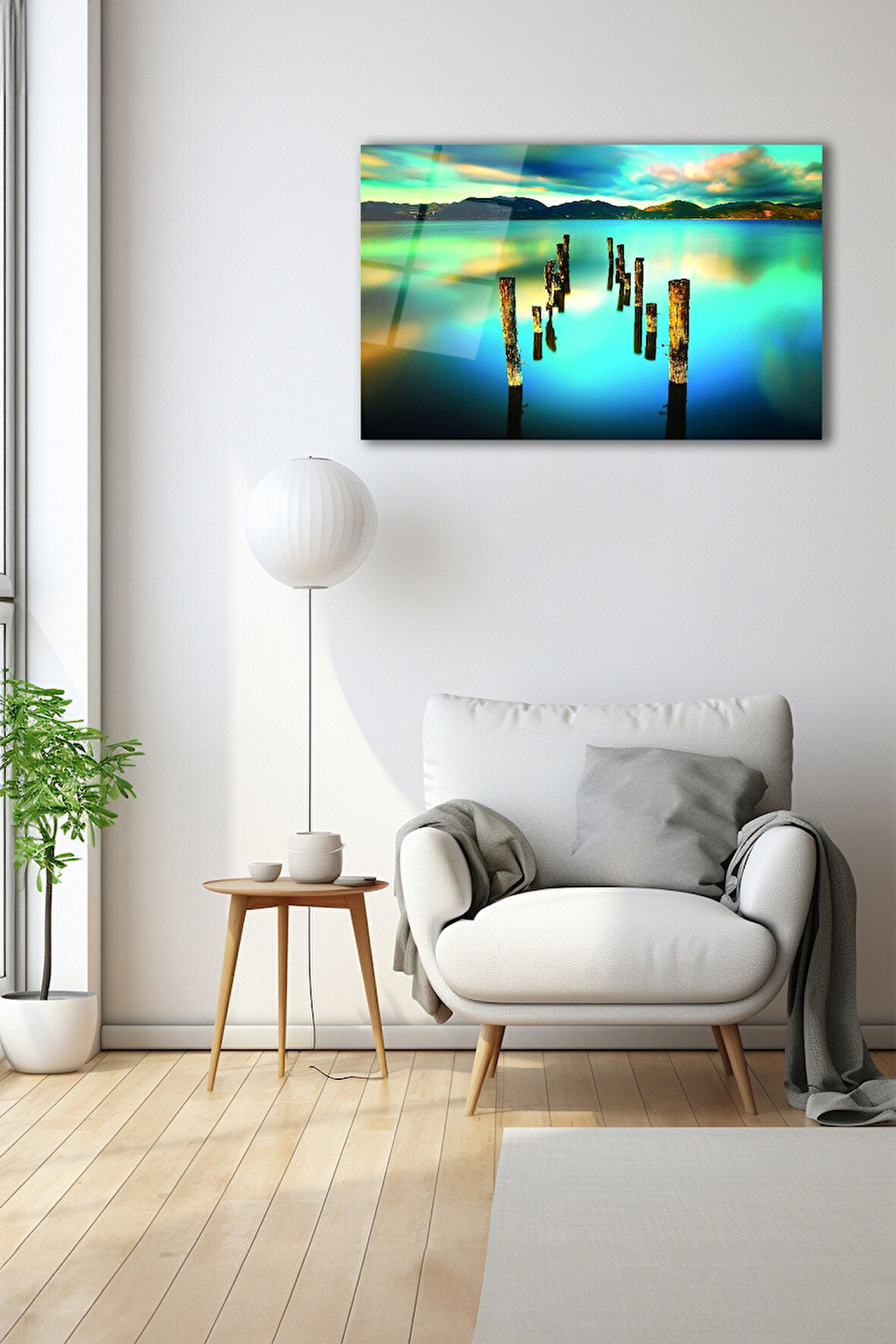 Dekoratif Duvar Tablosu Temperli Cam Tablo 72 x 46 cm