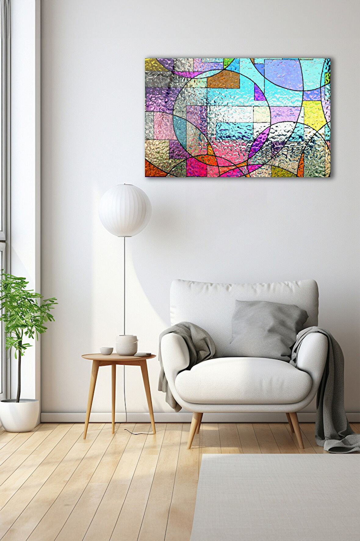 Dekoratif Duvar Tablosu Temperli Cam Tablo 72 x 46 cm