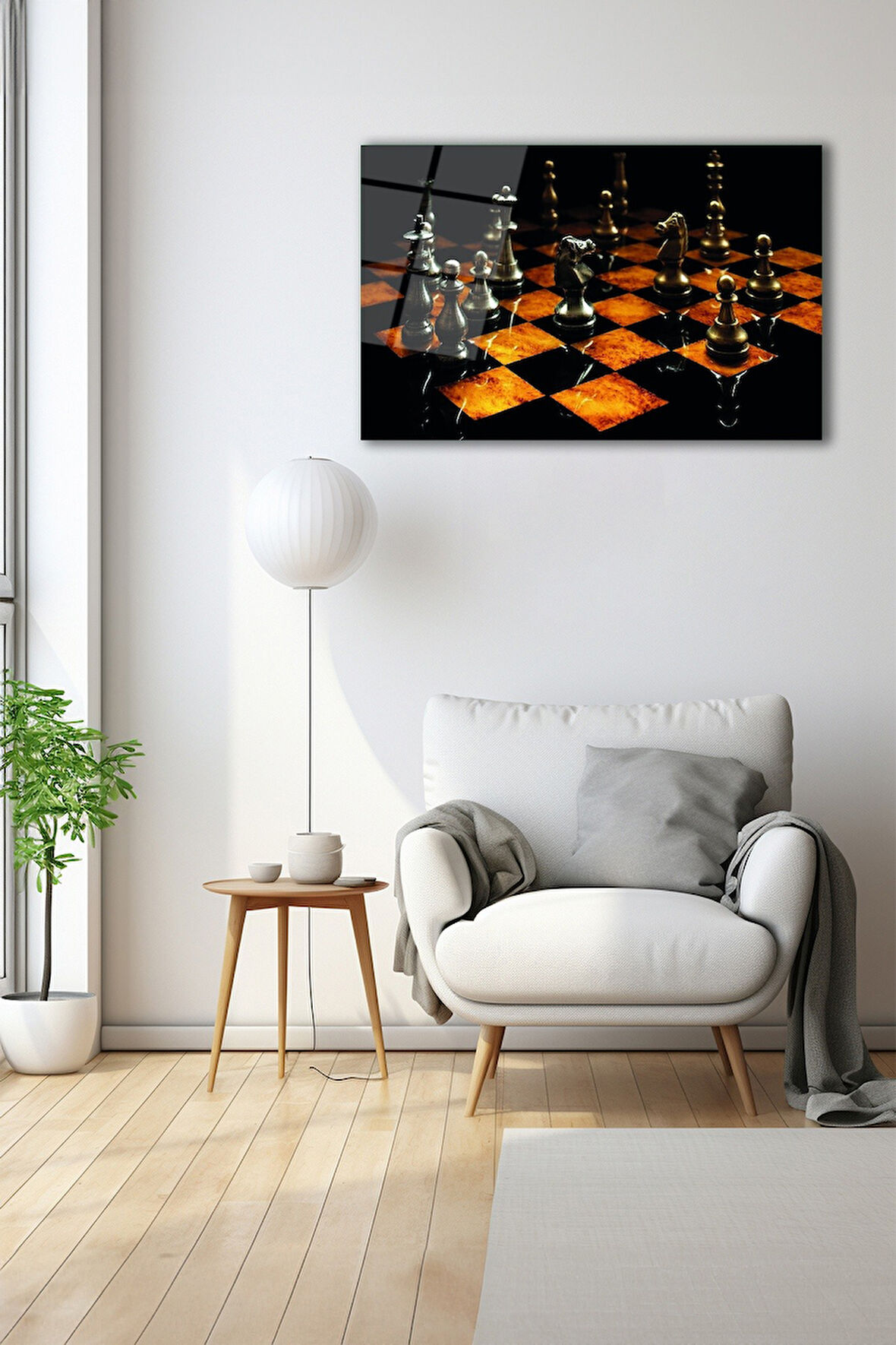 Dekoratif Duvar Tablosu Temperli Cam Tablo 72 x 46 cm