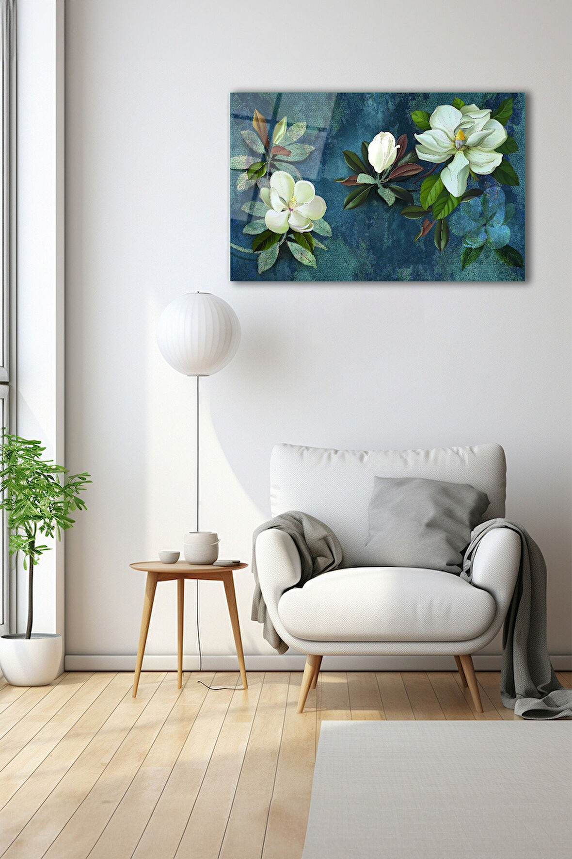 Dekoratif Duvar Tablosu Temperli Cam Tablo 72 x 46 cm