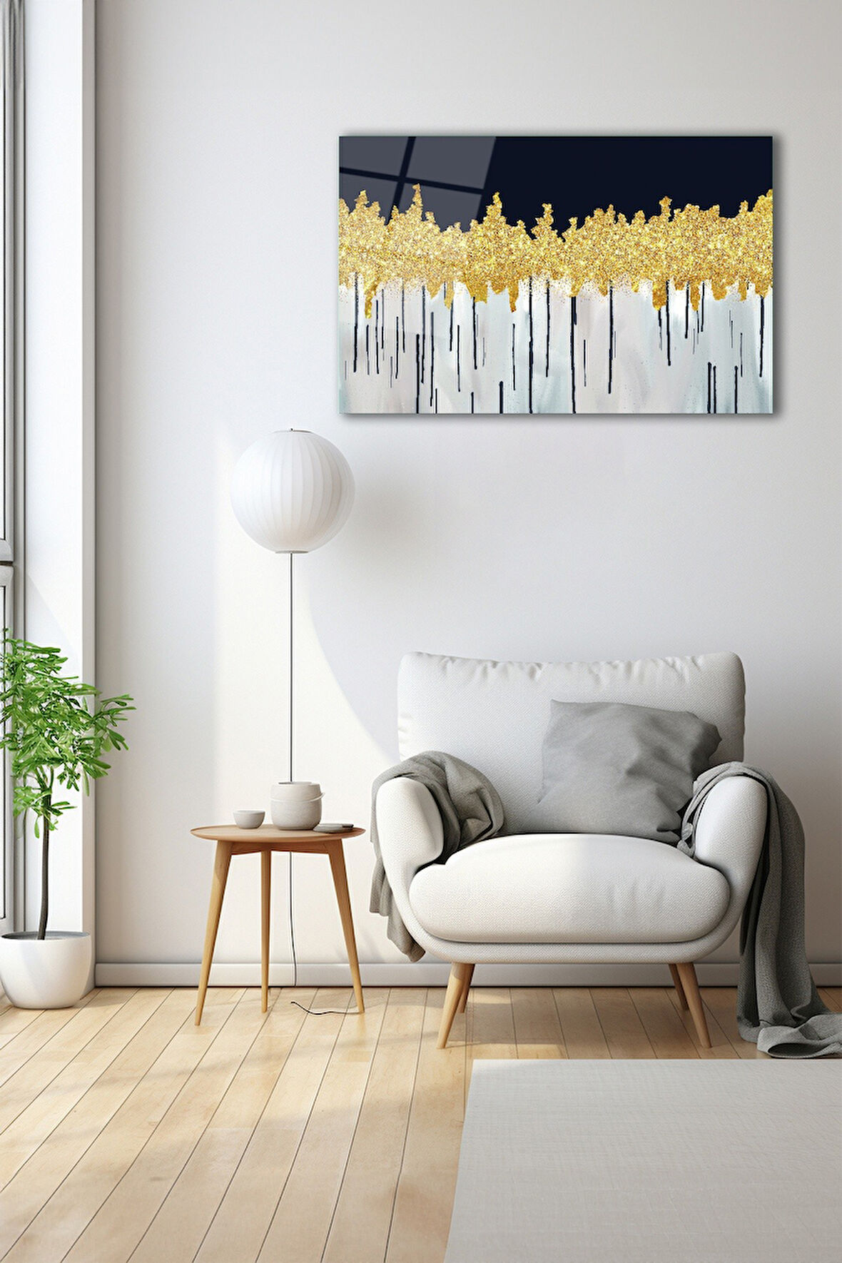 Dekoratif Duvar Tablosu Temperli Cam Tablo 72 x 46 cm