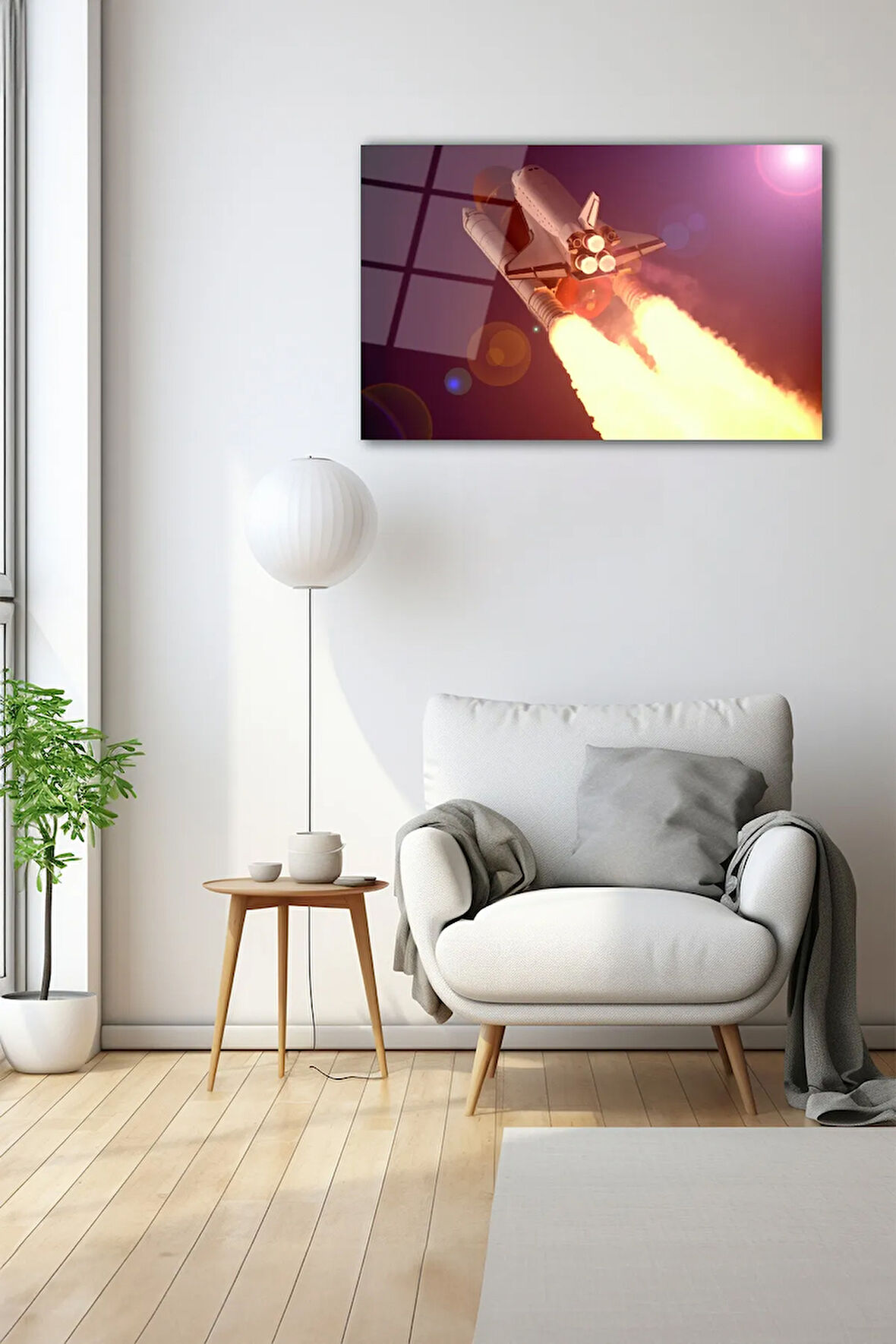 Dekoratif Duvar Tablosu Temperli Cam Tablo 72 x 46 cm