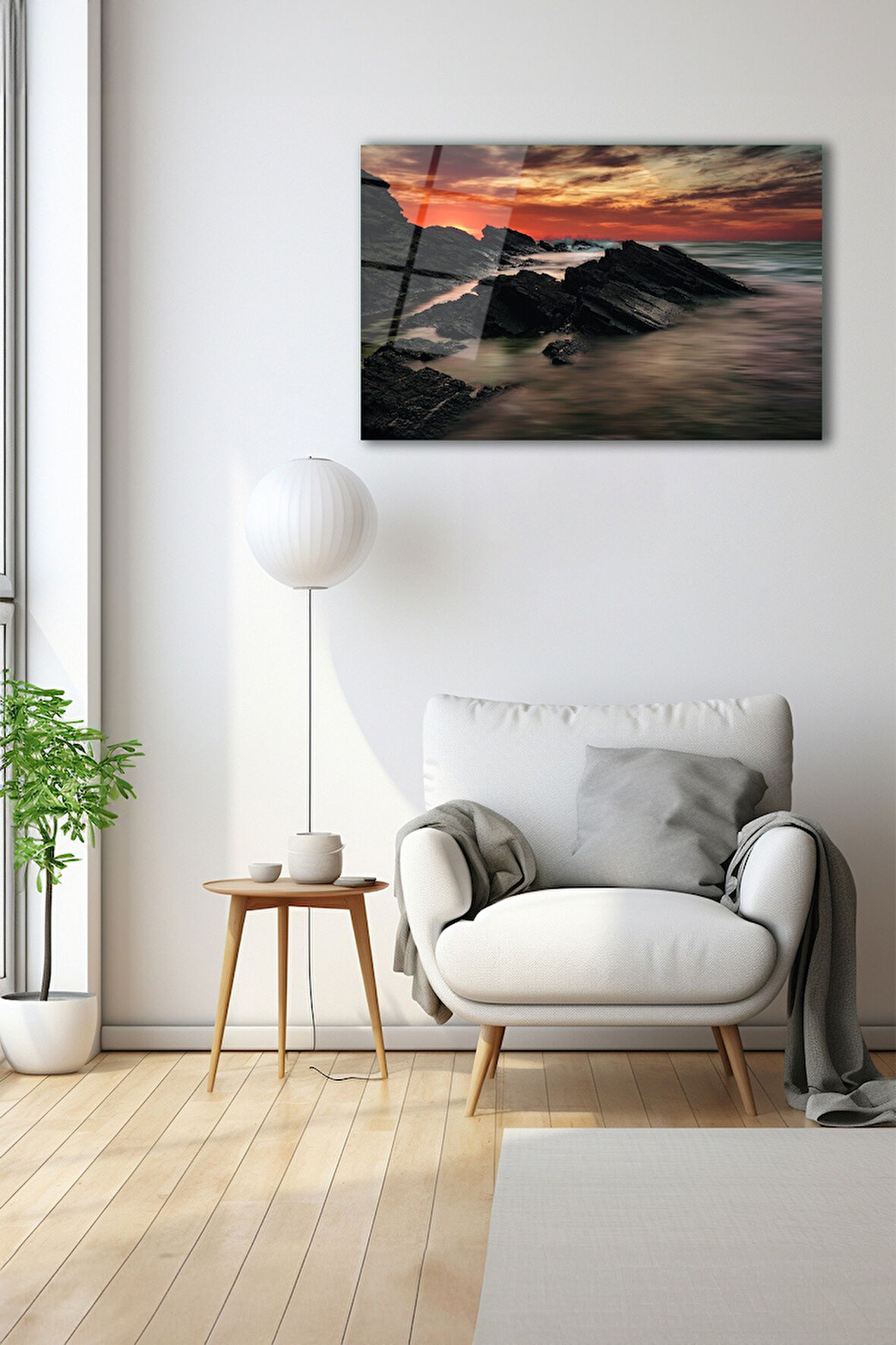 Dekoratif Duvar Tablosu Temperli Cam Tablo 72 x 46 cm