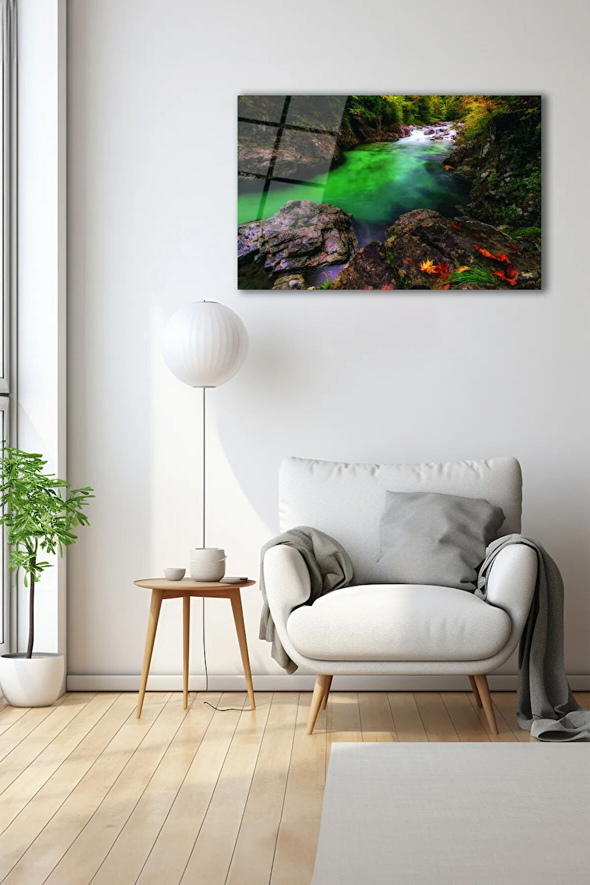 Dekoratif Duvar Tablosu Temperli Cam Tablo 72 x 46 cm