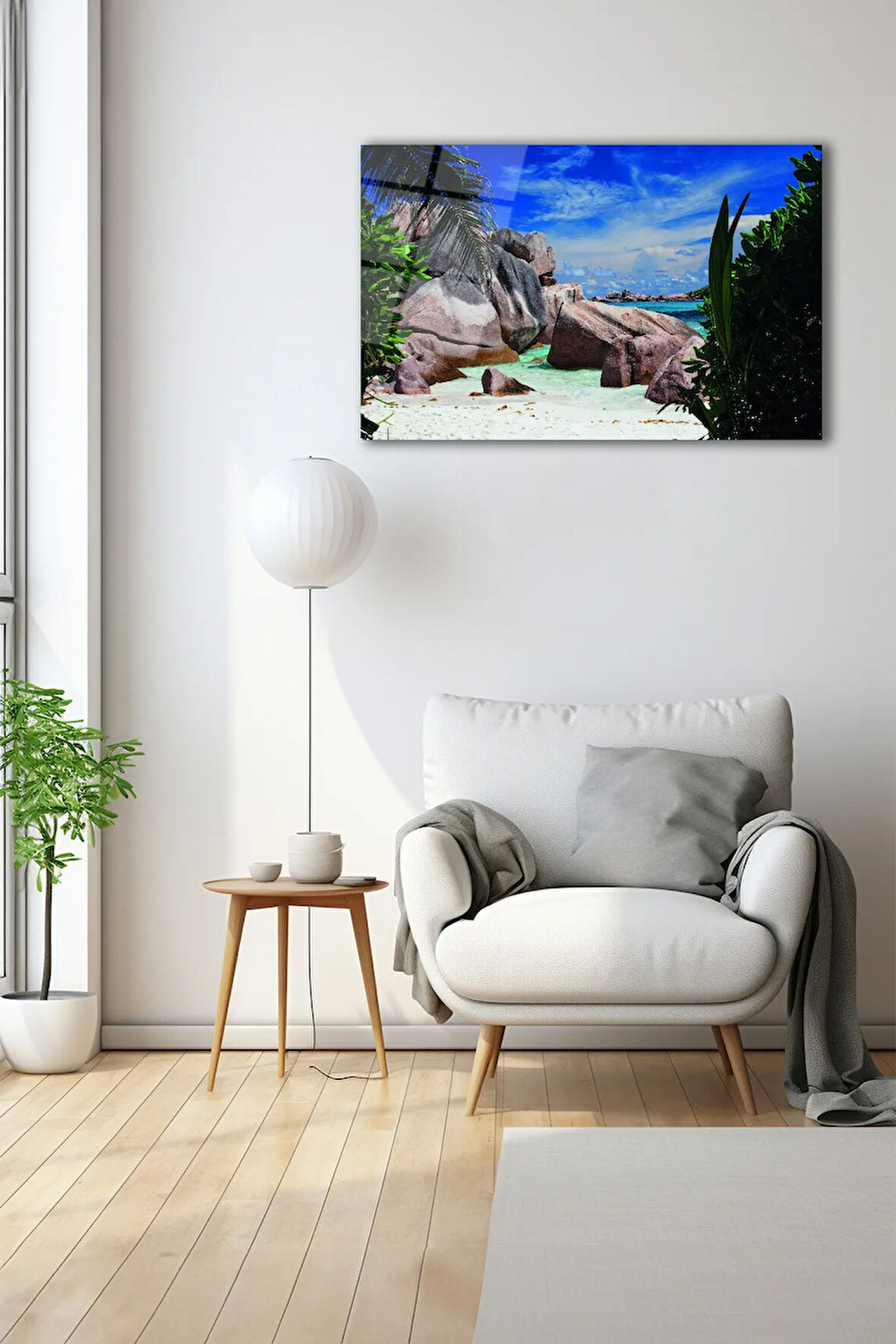 Dekoratif Duvar Tablosu Temperli Cam Tablo 72 x 46 cm