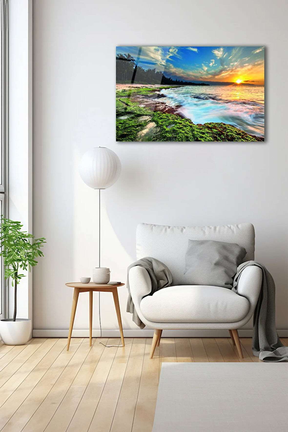 Dekoratif Duvar Tablosu Temperli Cam Tablo 72 x 46 cm