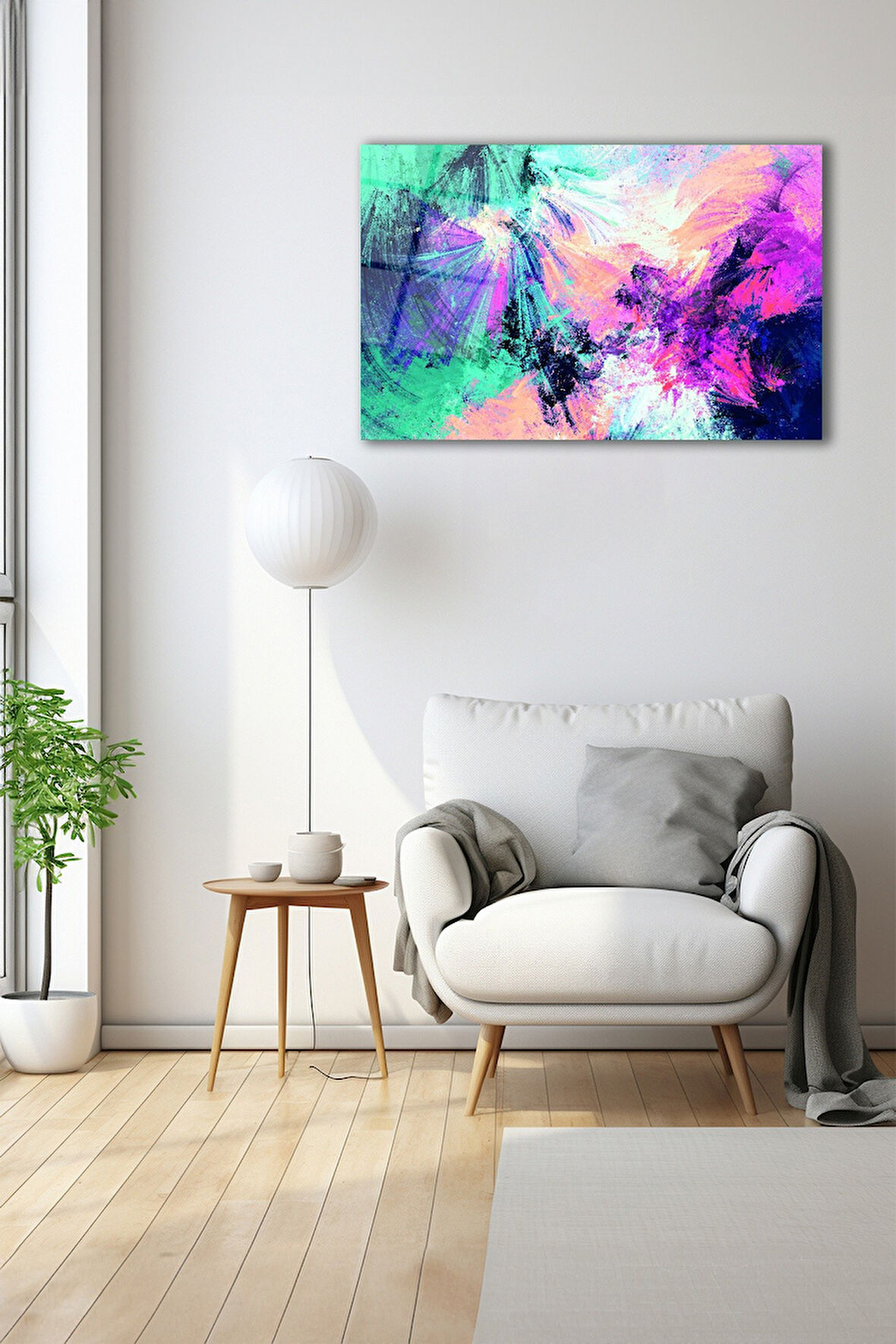 Dekoratif Duvar Tablosu Temperli Cam Tablo 72 x 46 cm