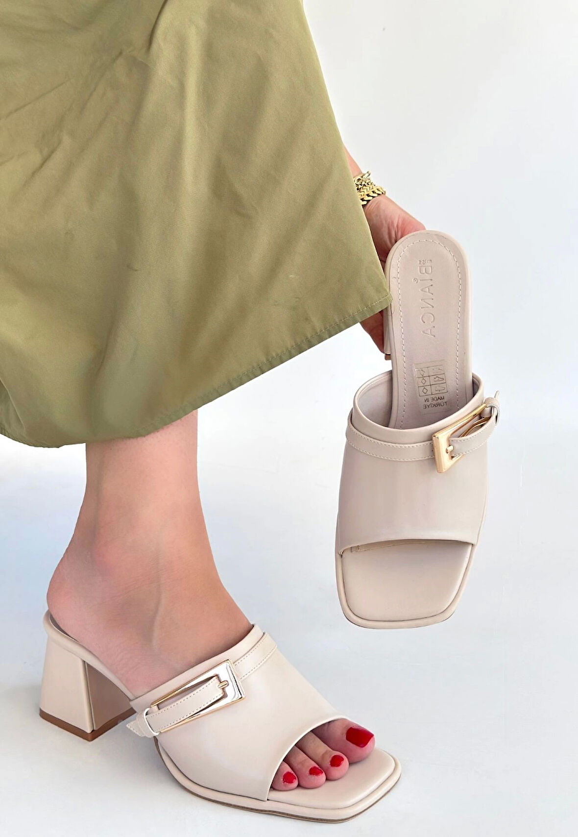 Ziva Bej Cilt Topuklu Terlik