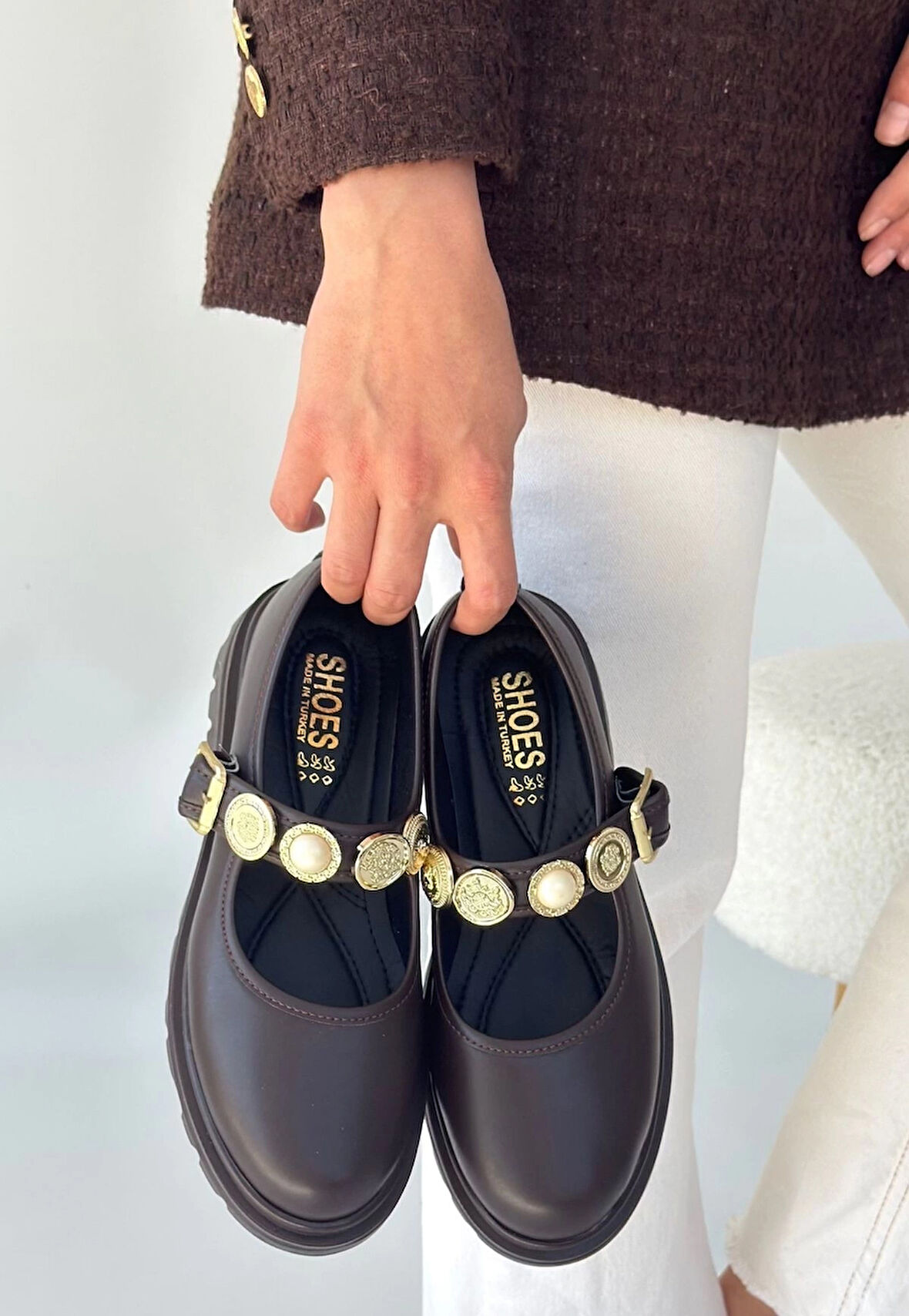 Okira Kahverengi Cilt Oxford Ayakkabı