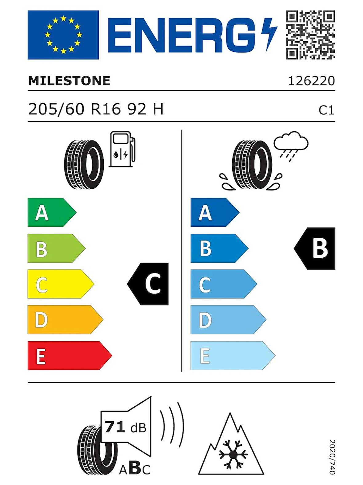 Milestone 205/60 R16 92H Carmile Winter Kış Lastiği 2025  ÜRETİM