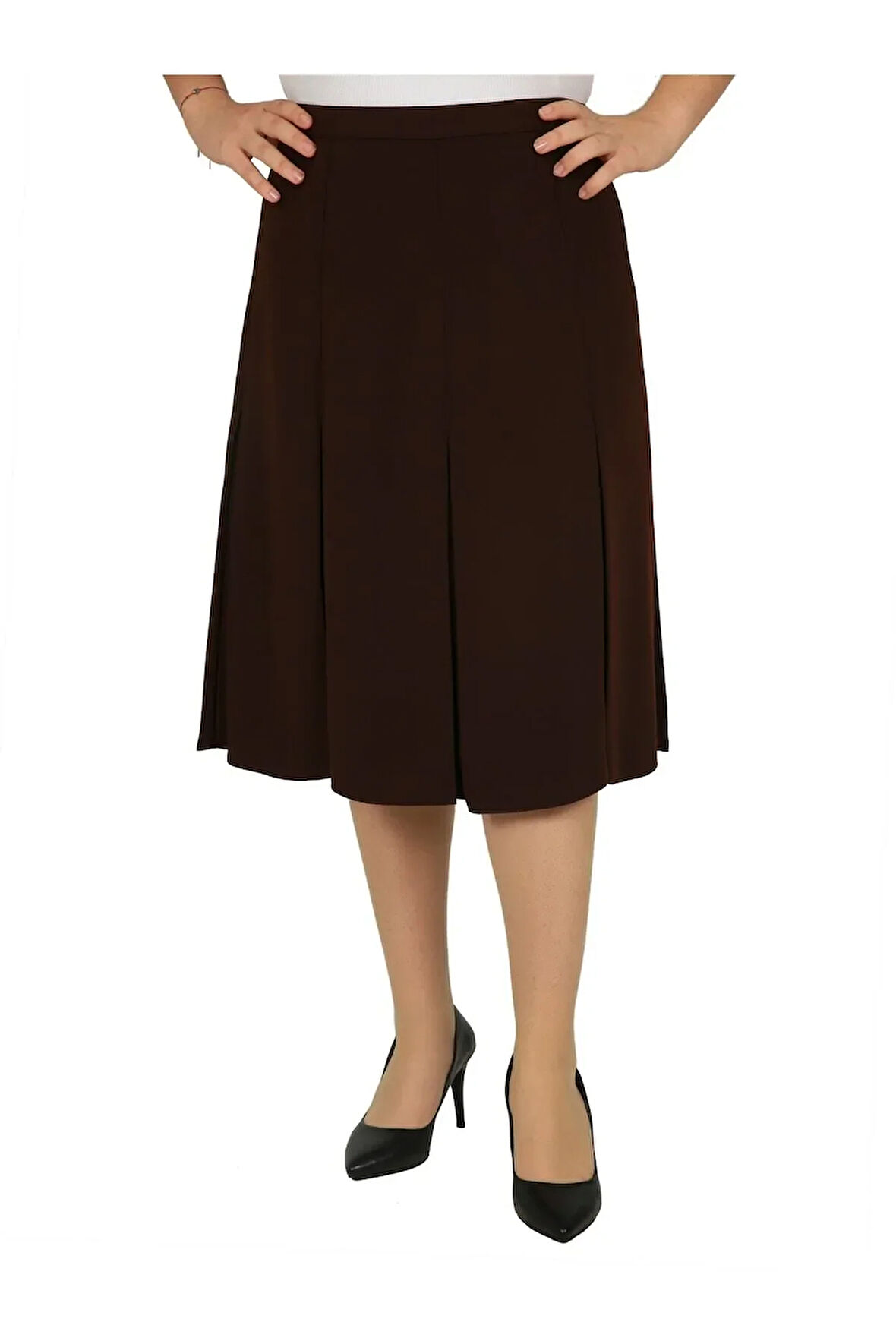 Kısa Büyük Beden Fişekli Astarlı Portoriko Kloş Anne Eteği Urun Boy 65 Cm