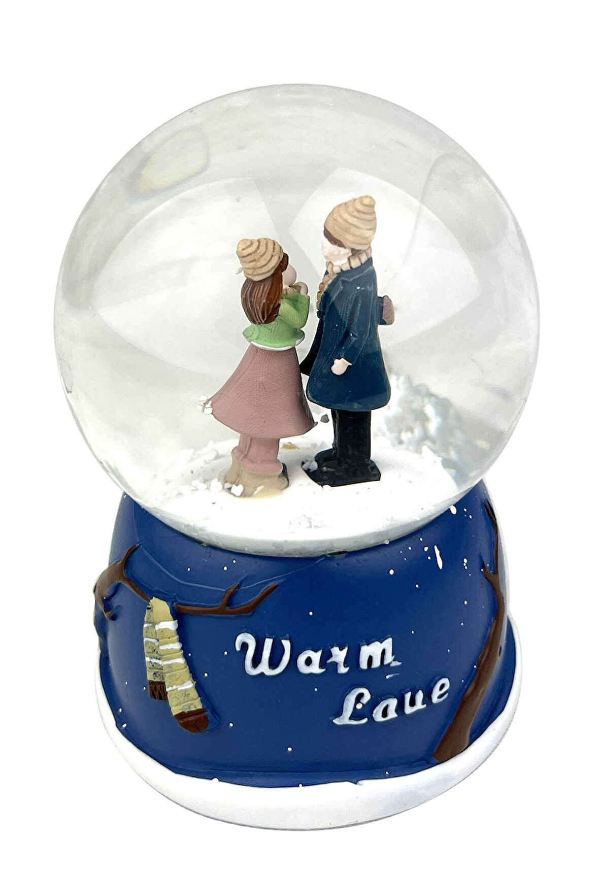 Warm Love Işıklı Kar Küresi Küçük Boy Lacivert